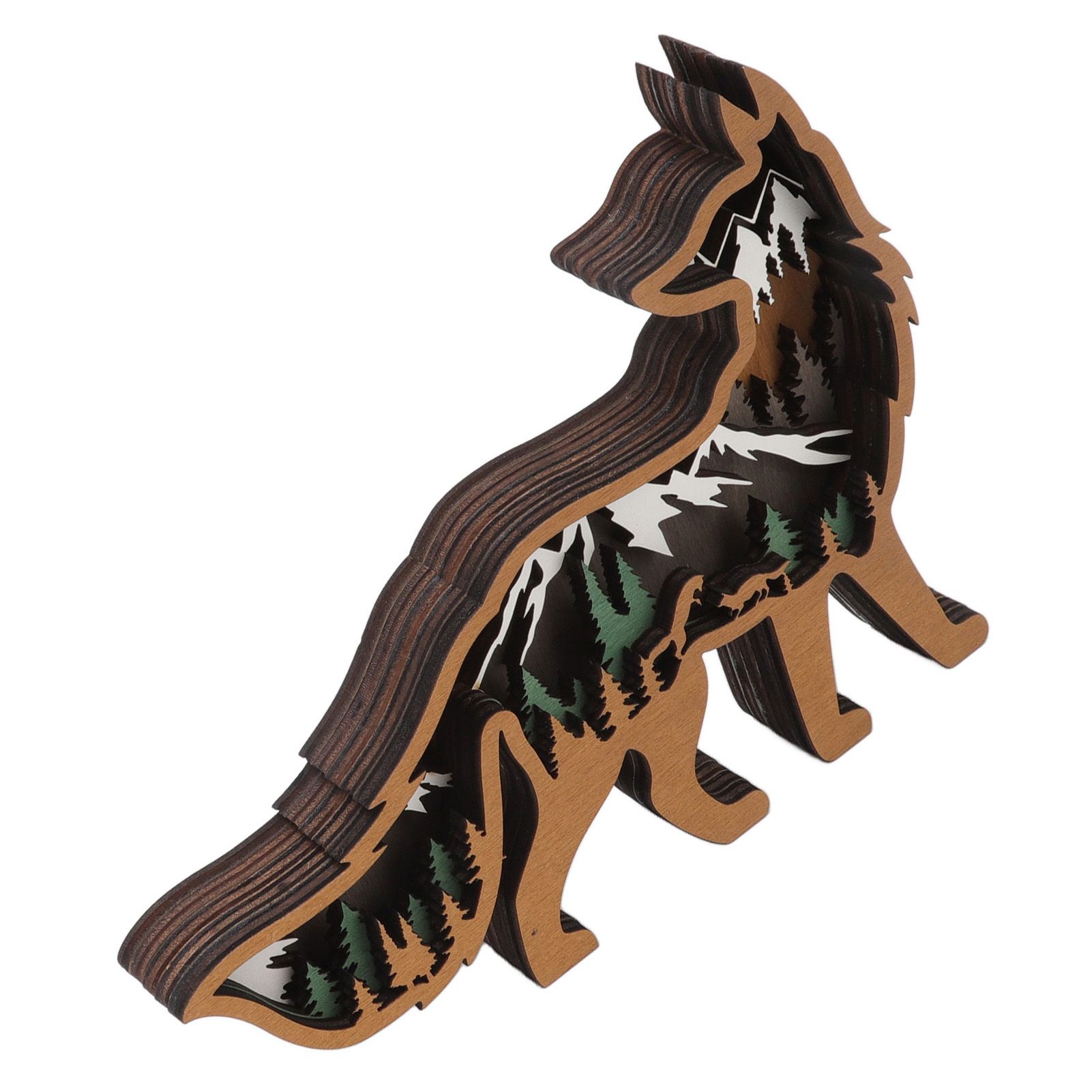 Wood Animal Ornament Multi Layered Creativity Mechanically Engraved Wooden view 10