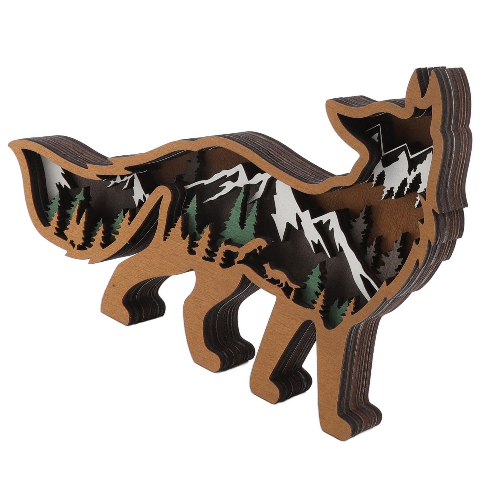 Wood Animal Ornament Multi Layered Creativity Mechanically Engraved Wooden view 11