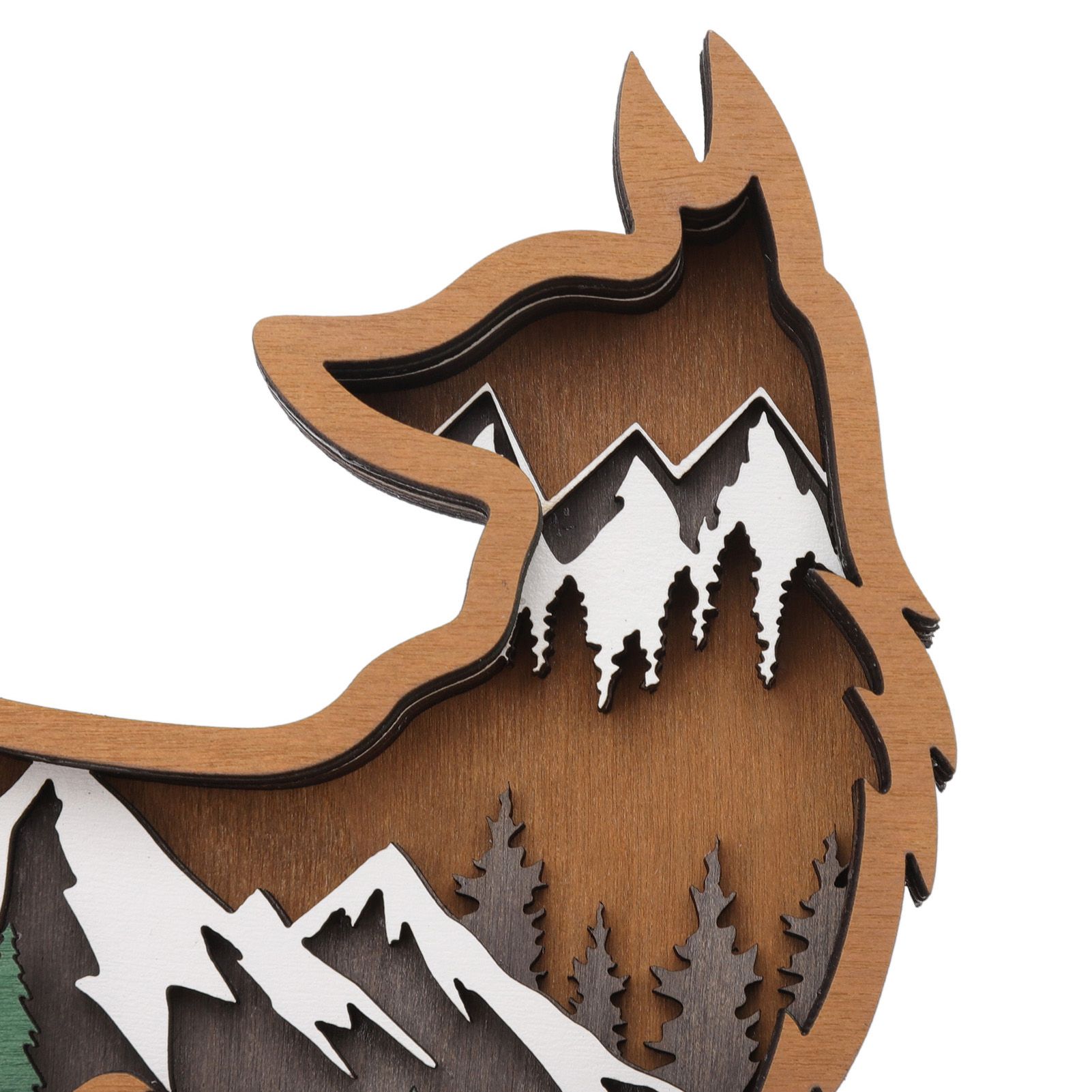 Wood Animal Ornament Multi Layered Creativity Mechanically Engraved Wooden view 13