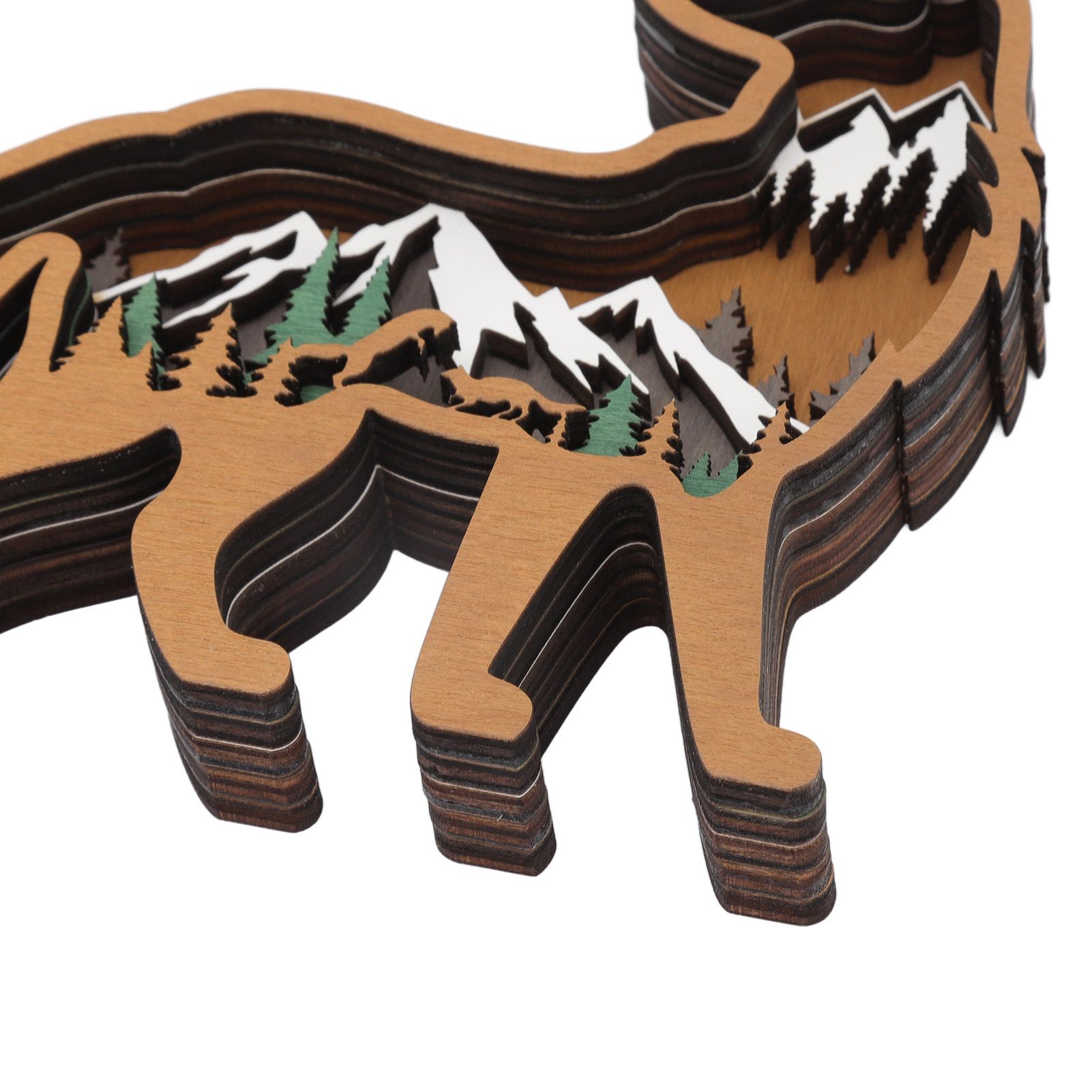 Wood Animal Ornament Multi Layered Creativity Mechanically Engraved Wooden view 15