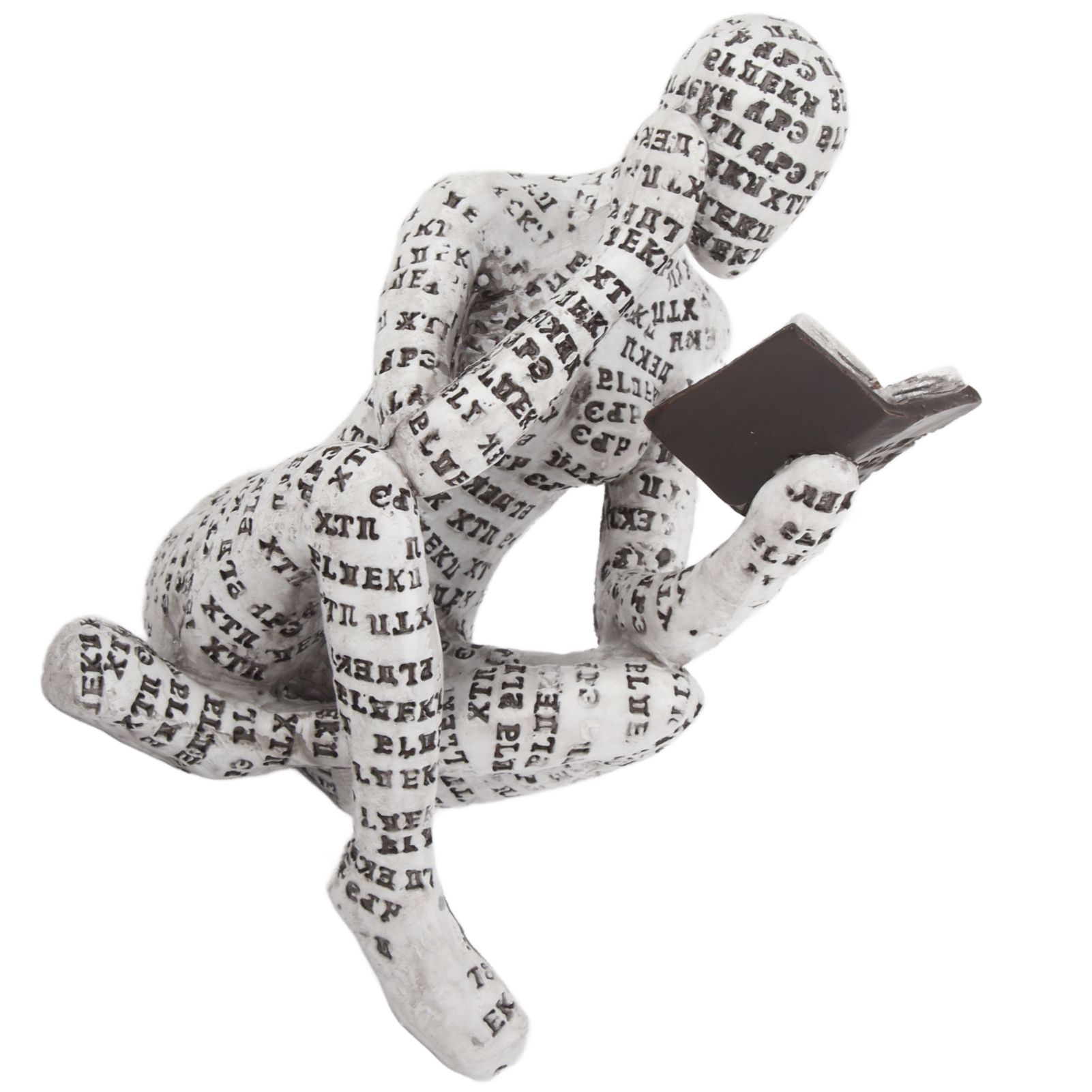 Resin Reading Woman Figurine Innovative Lady Reading Pulp Molding Bookshelf view 6
