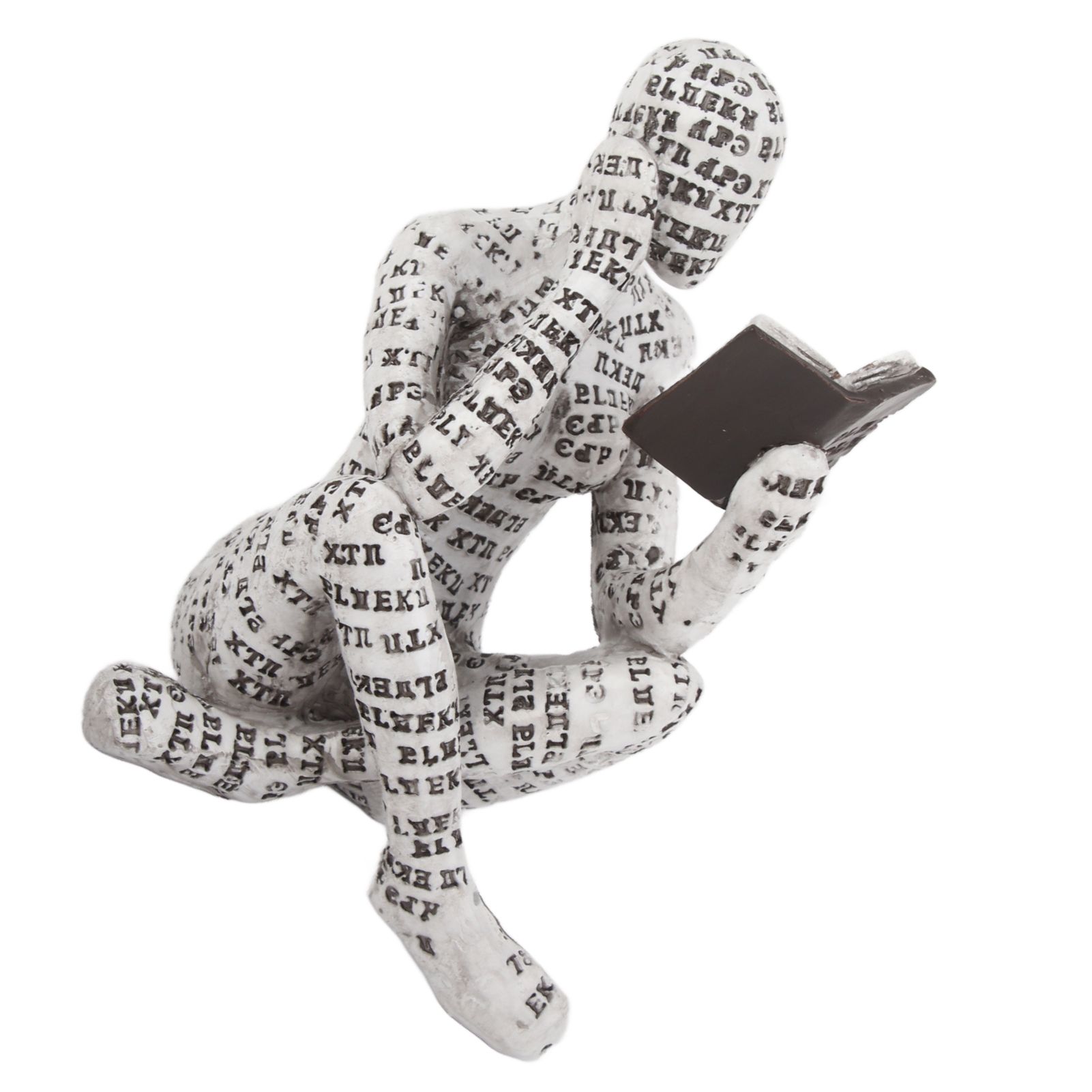 Resin Reading Woman Figurine Innovative Lady Reading Pulp Molding Bookshelf view 9