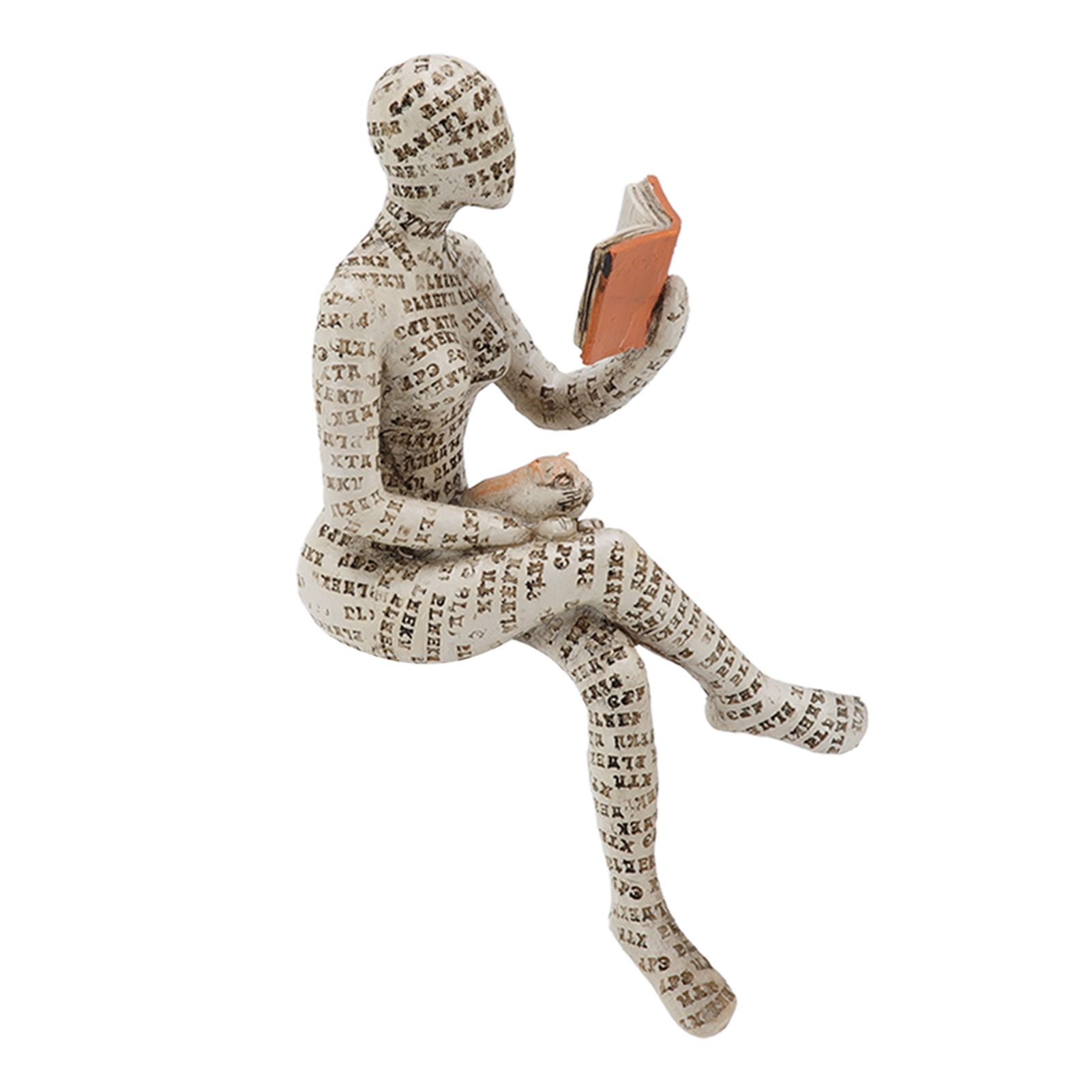 Resin Reading Woman Figurine Innovative Lady Reading Pulp Molding Bookshelf view 4