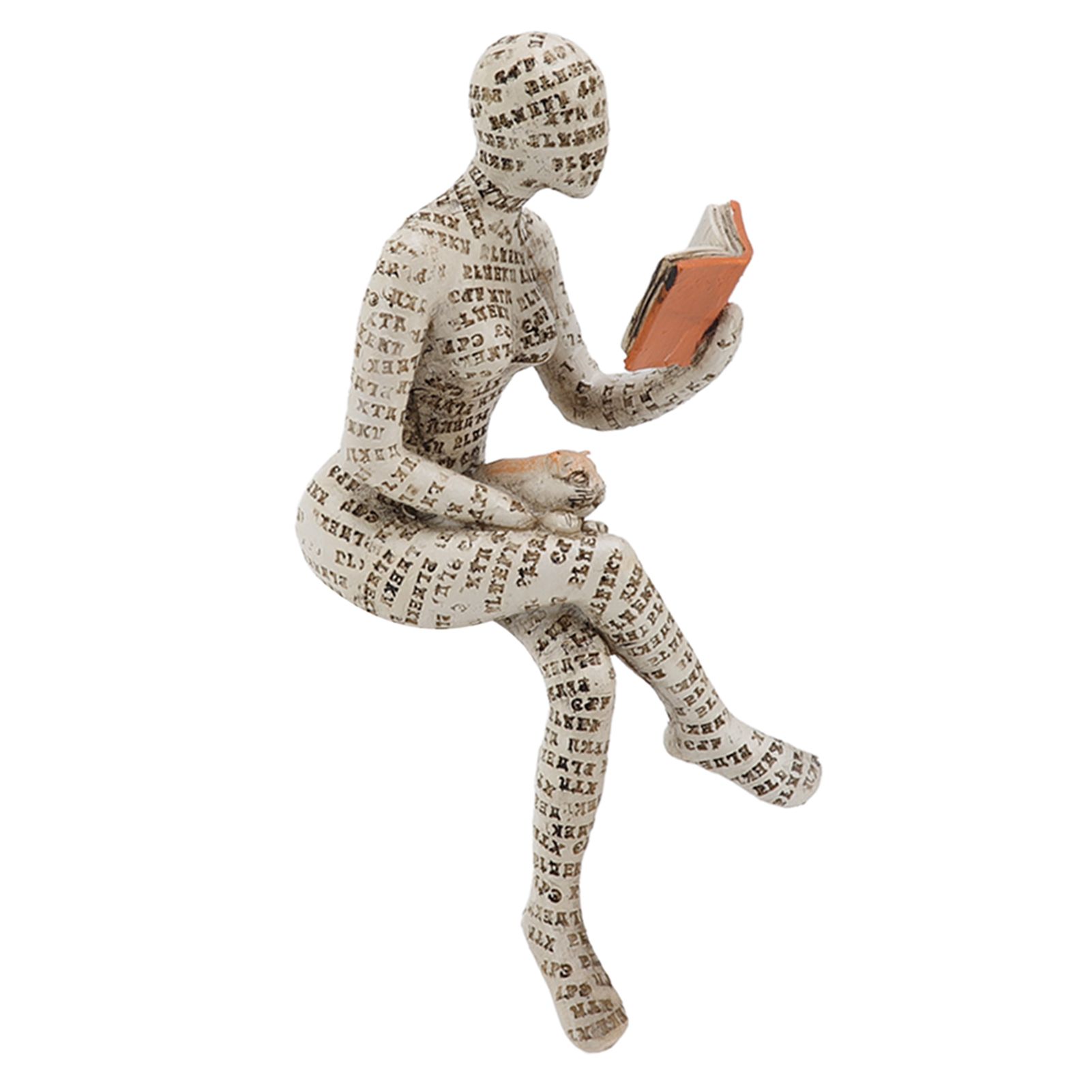 Resin Reading Woman Figurine Innovative Lady Reading Pulp Molding Bookshelf view 7