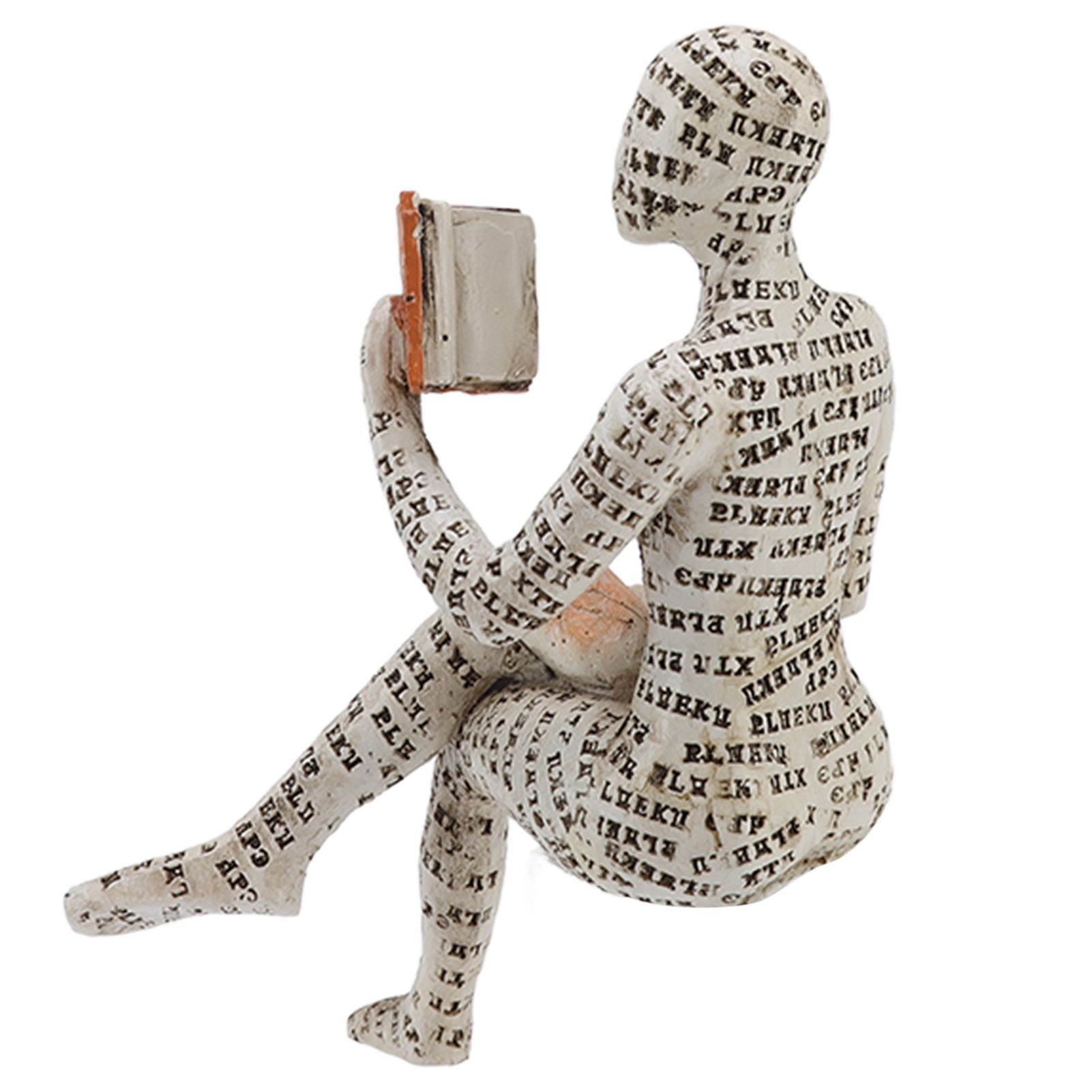 Resin Reading Woman Figurine Innovative Lady Reading Pulp Molding Bookshelf view 8