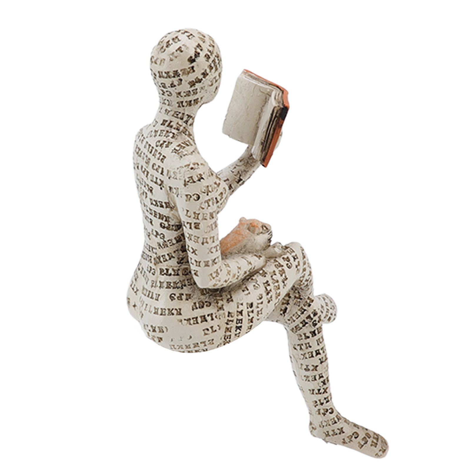 Resin Reading Woman Figurine Innovative Lady Reading Pulp Molding Bookshelf view 9