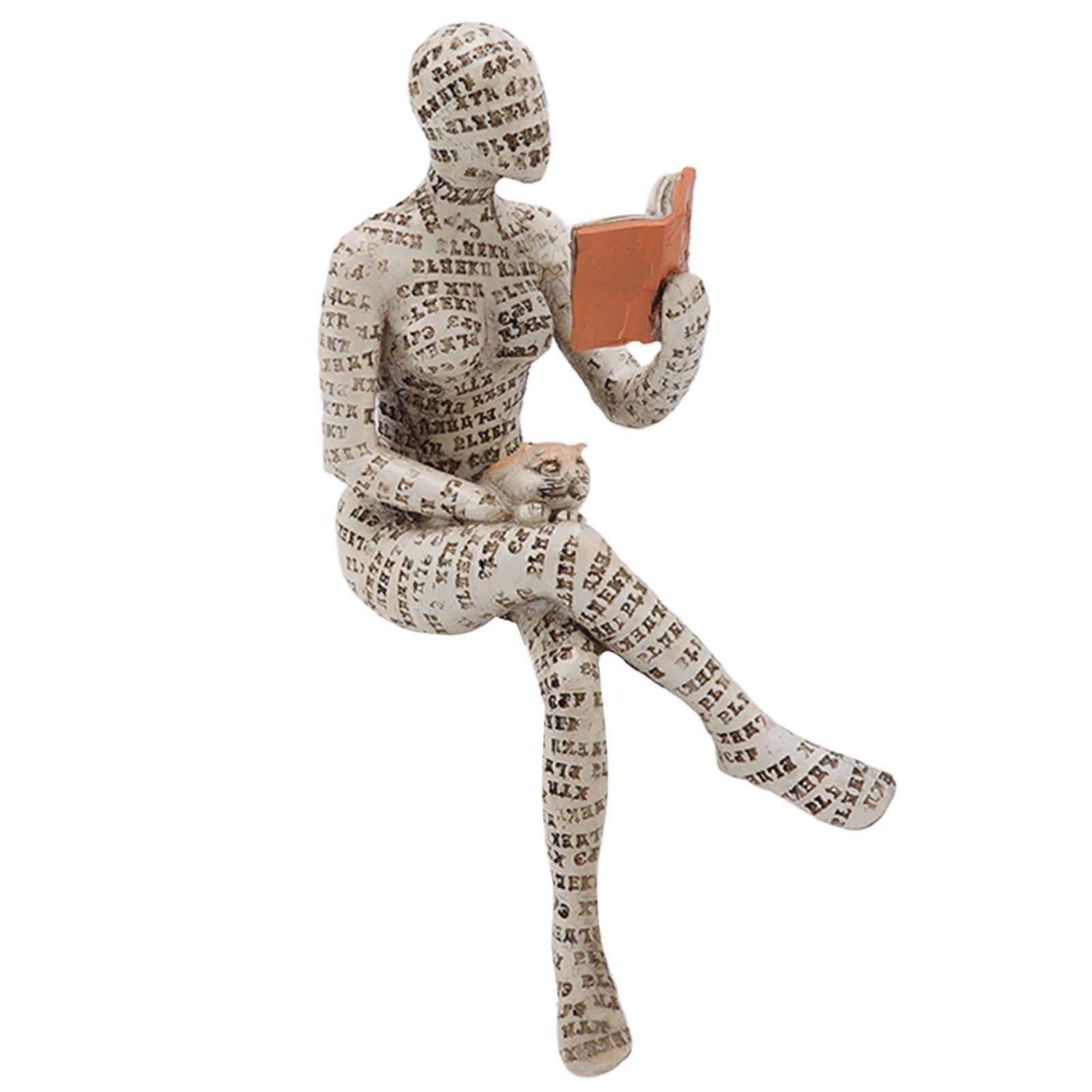 Resin Reading Woman Figurine Innovative Lady Reading Pulp Molding Bookshelf view 10