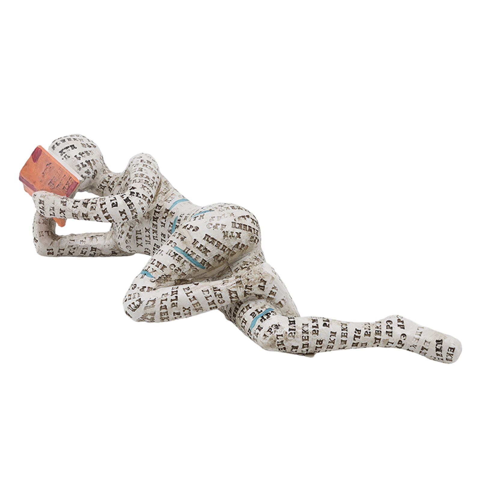 Resin Reading Woman Figurine Innovative Lady Reading Pulp Molding Bookshelf view 10