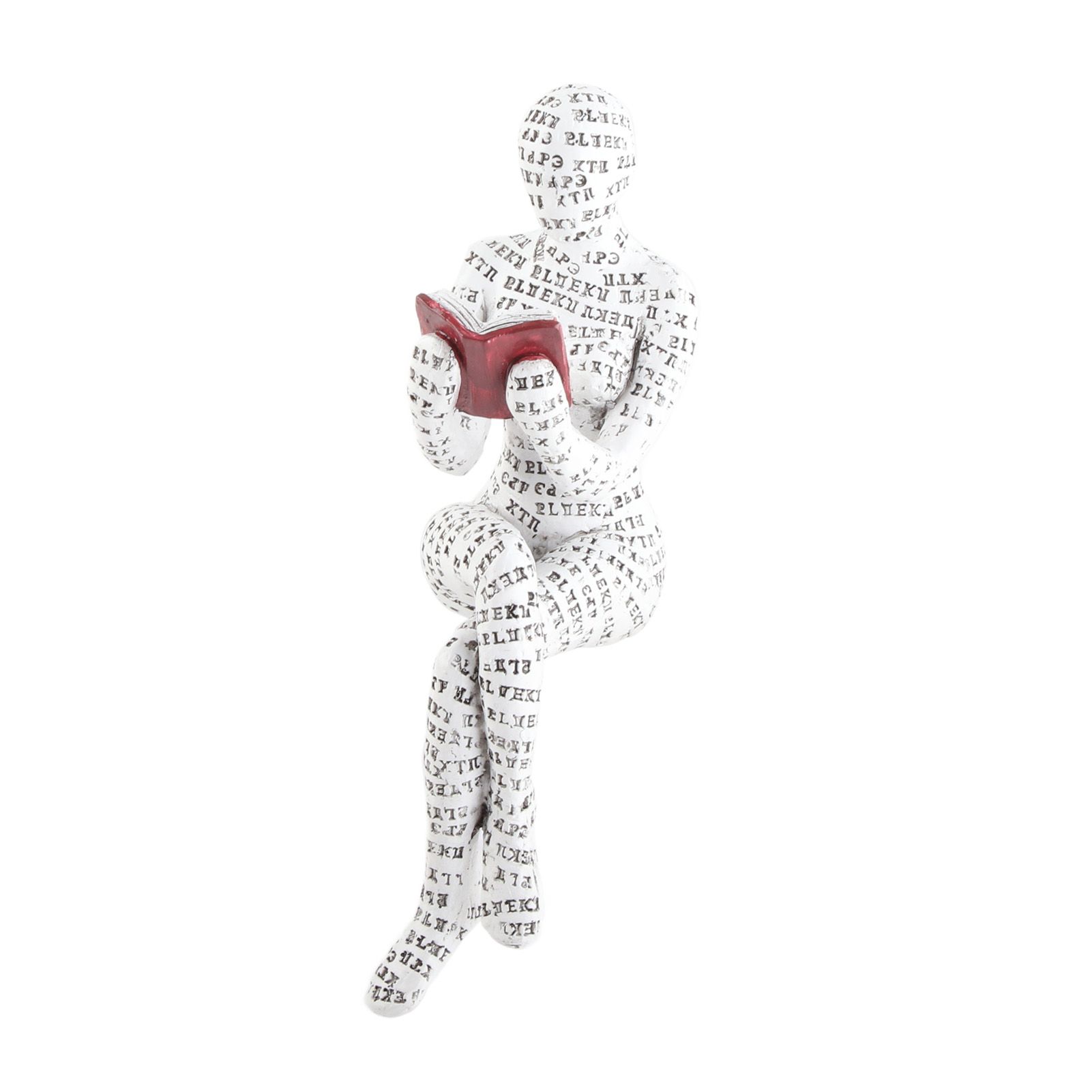 Resin Reading Woman Figurine Innovative Lady Reading Pulp Molding Bookshelf view 2