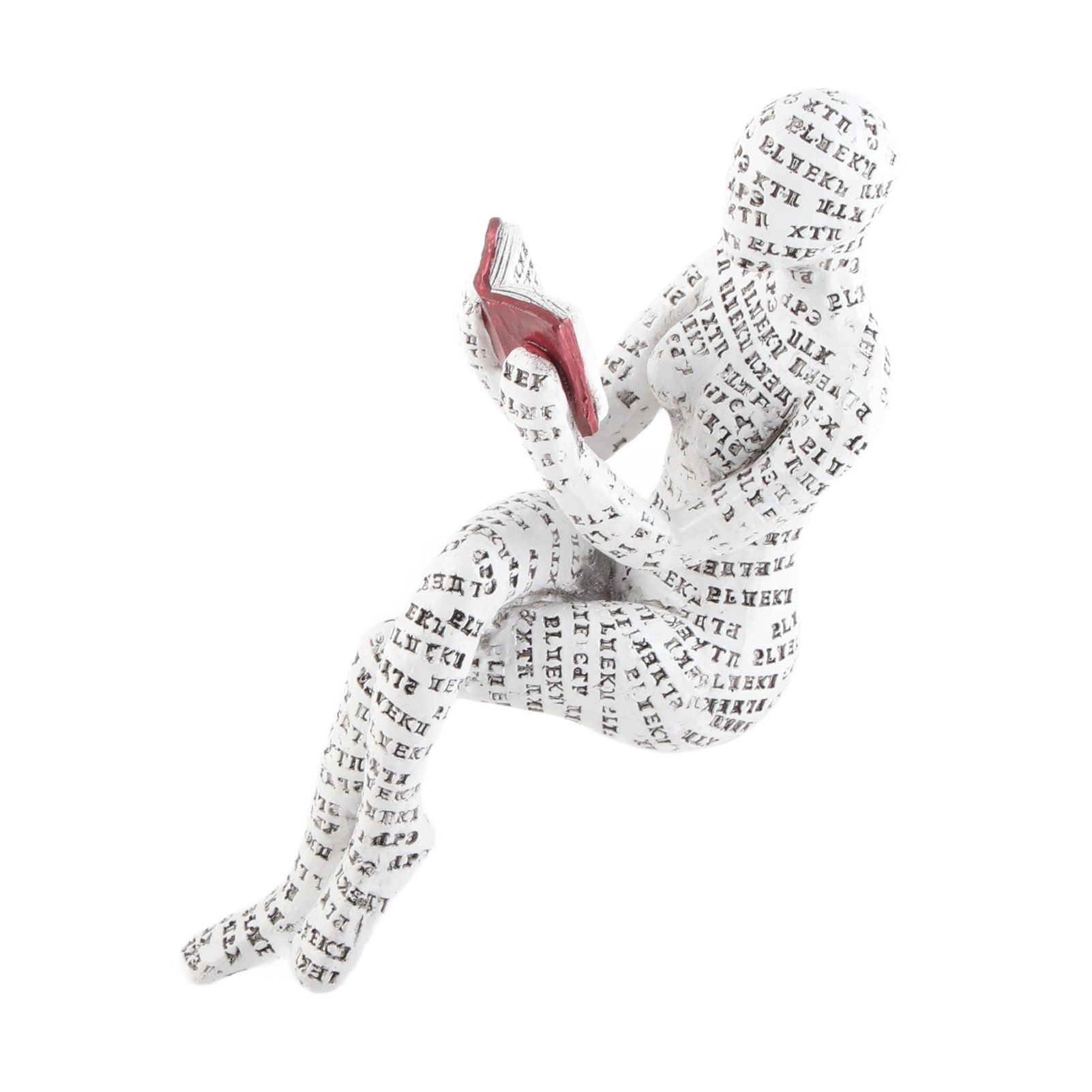 Resin Reading Woman Figurine Innovative Lady Reading Pulp Molding Bookshelf view 4