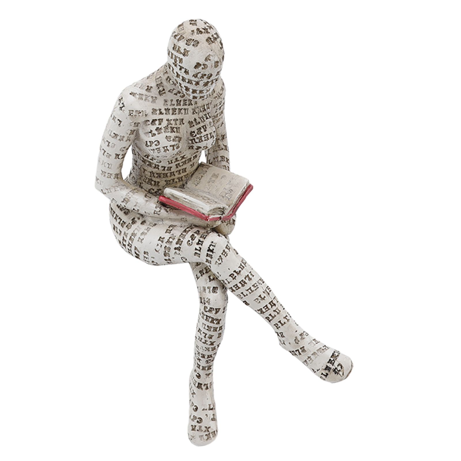 Resin Reading Woman Figurine Innovative Lady Reading Pulp Molding Bookshelf view 3