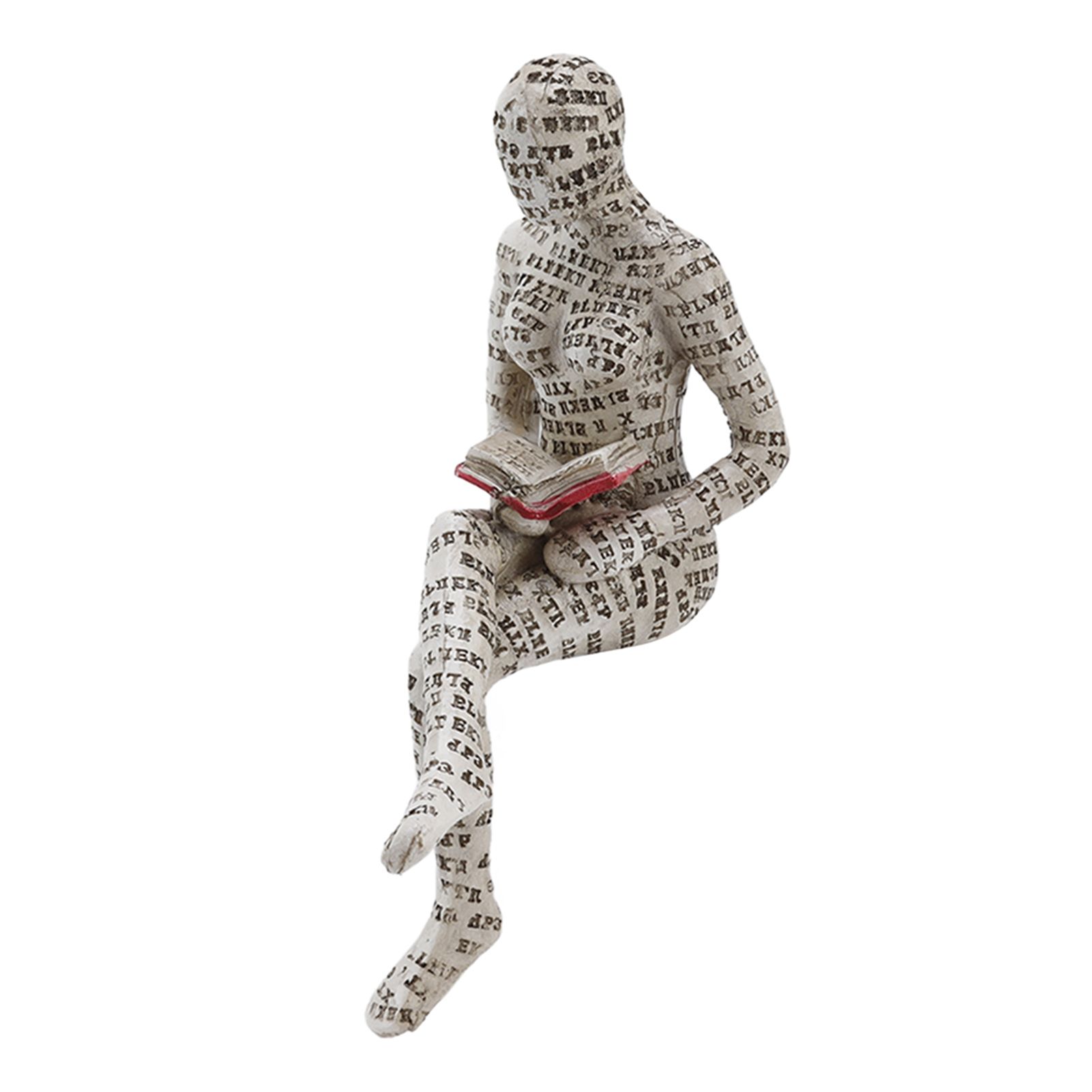 Resin Reading Woman Figurine Innovative Lady Reading Pulp Molding Bookshelf view 4