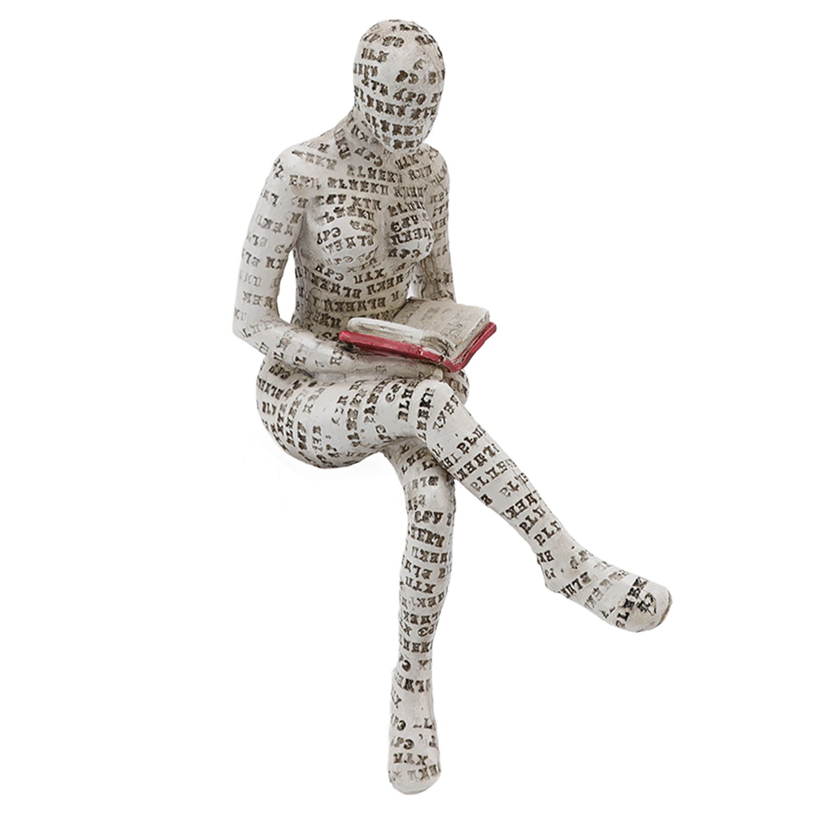 Resin Reading Woman Figurine Innovative Lady Reading Pulp Molding Bookshelf view 5