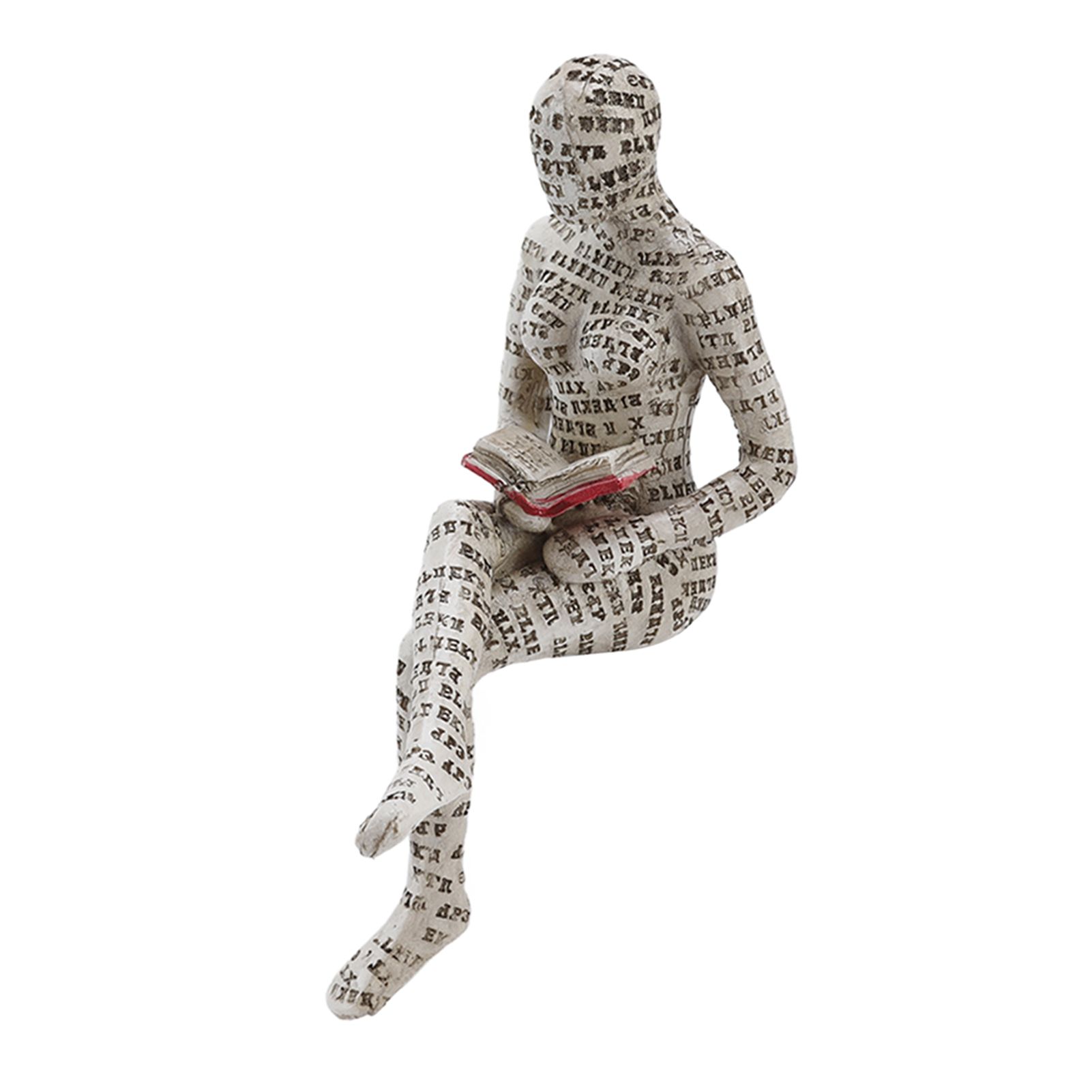 Resin Reading Woman Figurine Innovative Lady Reading Pulp Molding Bookshelf view 6