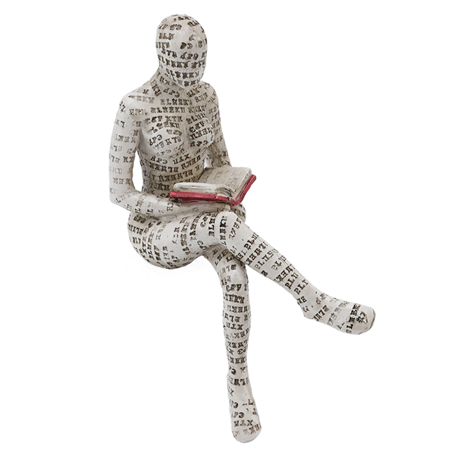 Resin Reading Woman Figurine Innovative Lady Reading Pulp Molding Bookshelf view 7