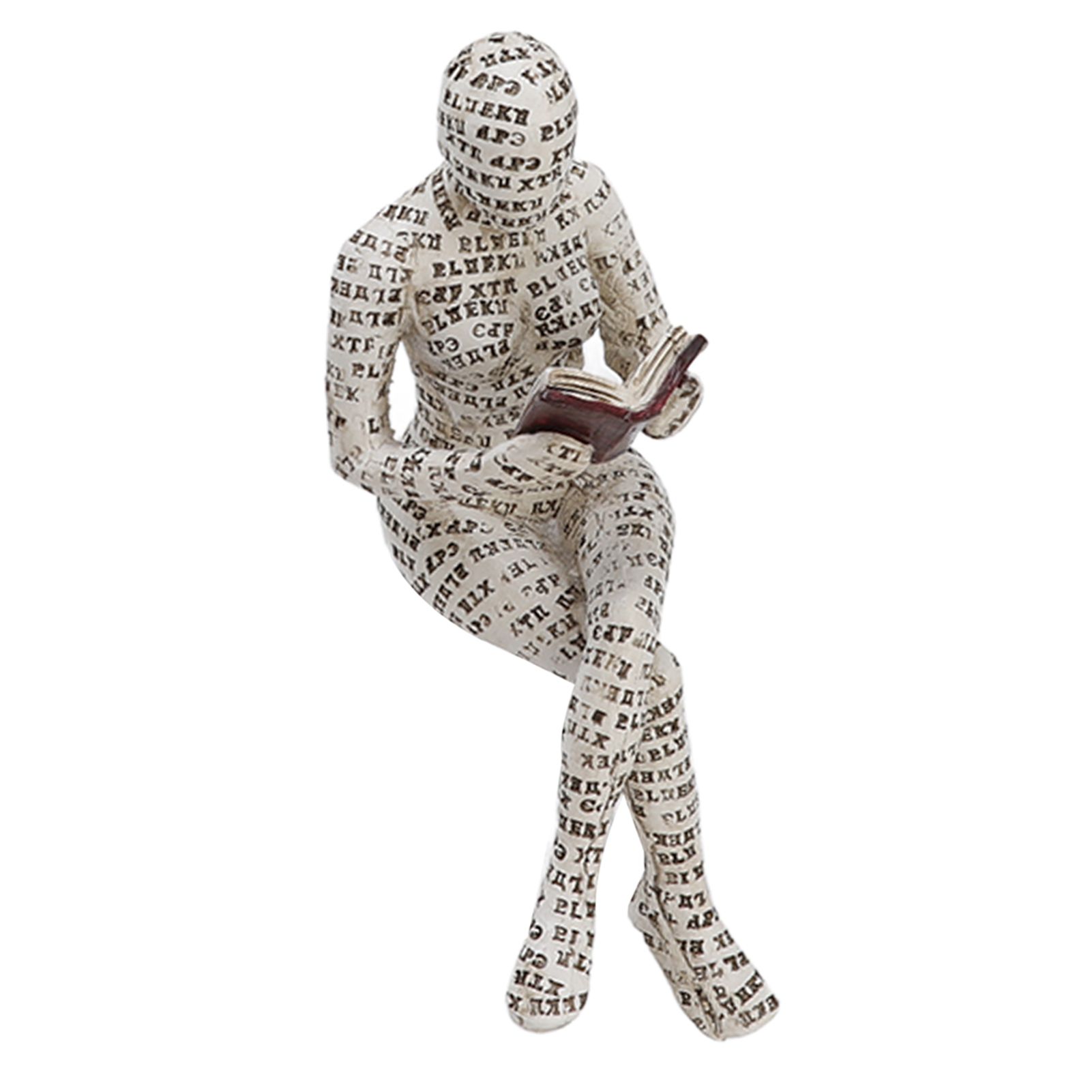 Resin Reading Woman Figurine Innovative Lady Reading Pulp Molding Bookshelf view 4