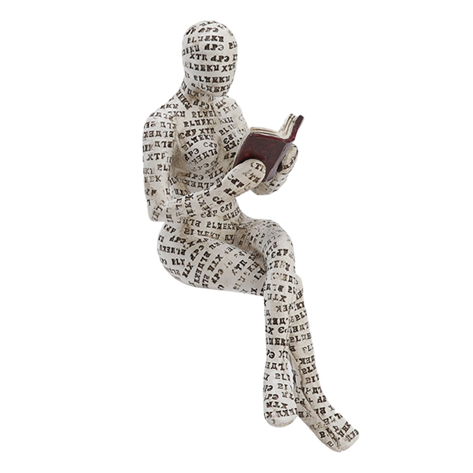 Resin Reading Woman Figurine Innovative Lady Reading Pulp Molding Bookshelf view 5