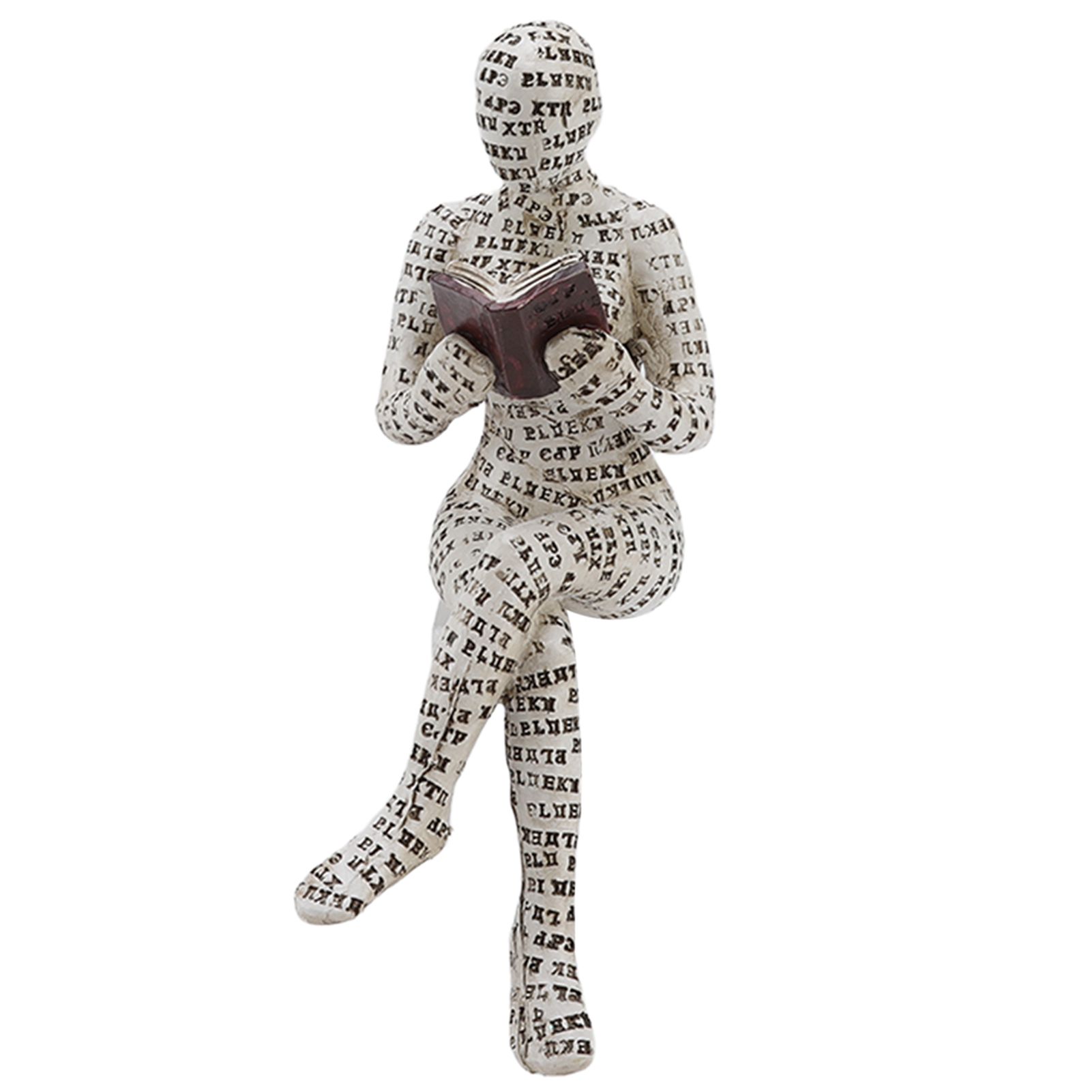 Resin Reading Woman Figurine Innovative Lady Reading Pulp Molding Bookshelf view 7