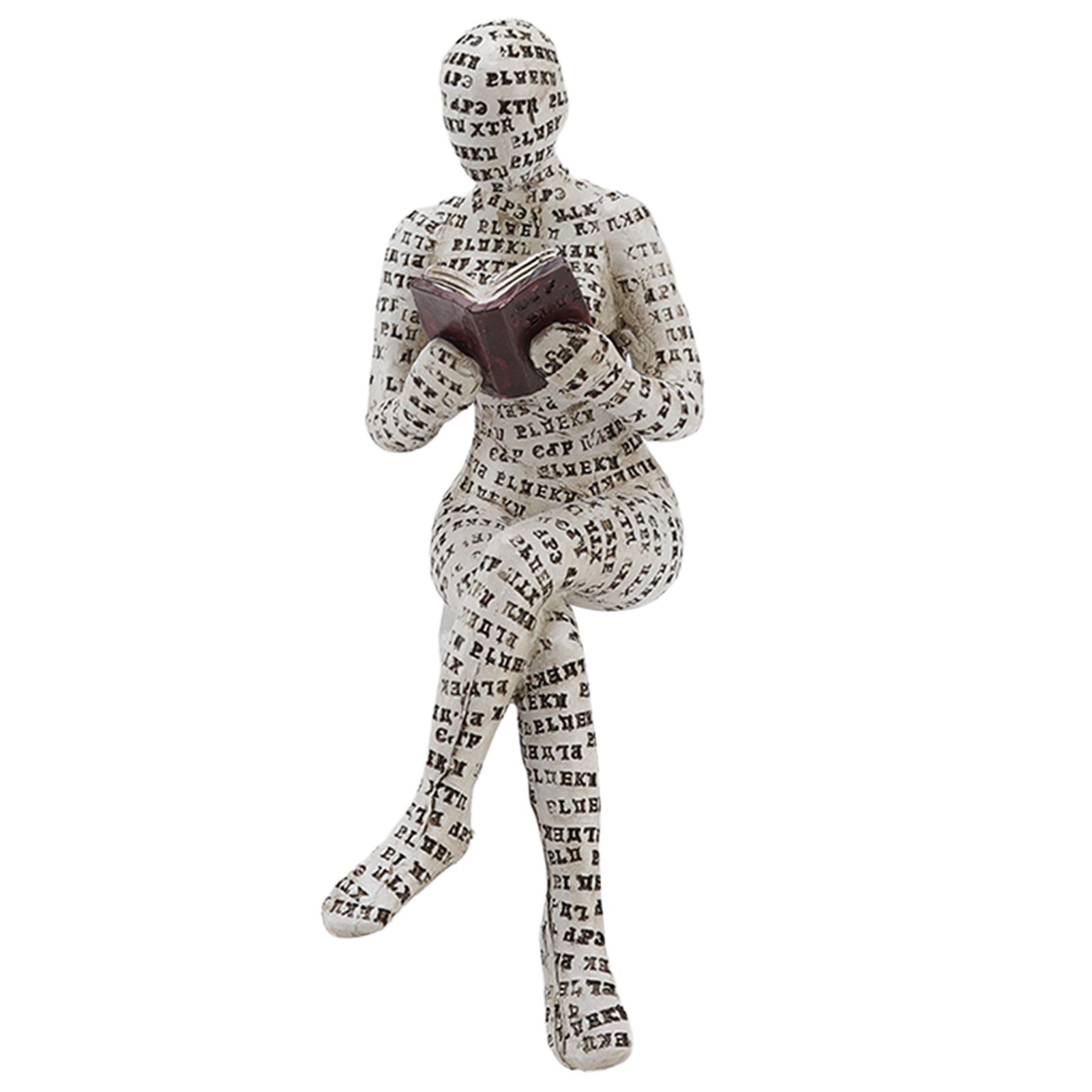 Resin Reading Woman Figurine Innovative Lady Reading Pulp Molding Bookshelf view 10