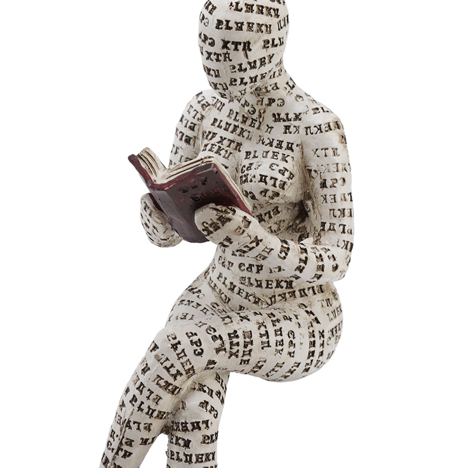 Resin Reading Woman Figurine Innovative Lady Reading Pulp Molding Bookshelf view 13