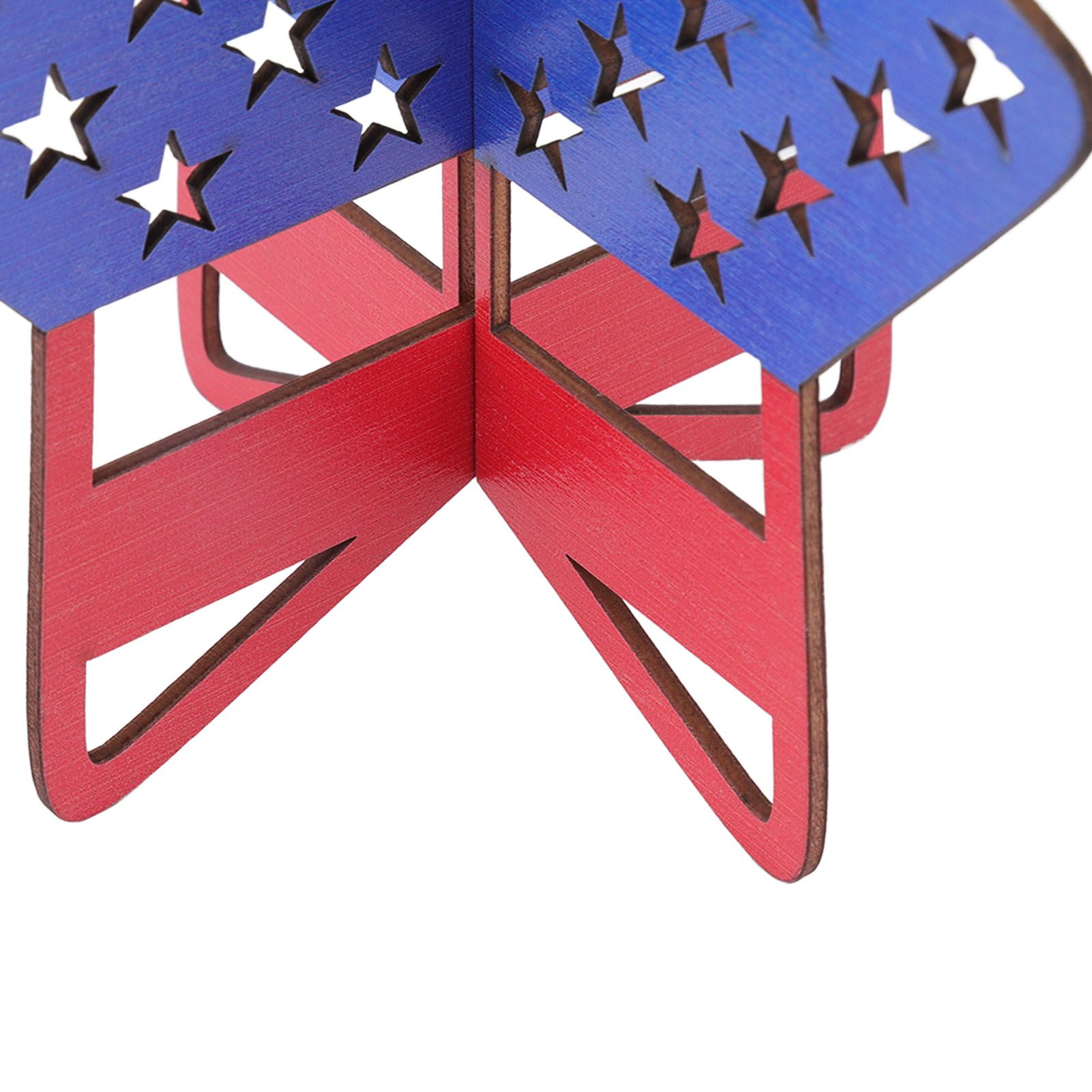 2Pcs Independence Day Wooden Star Blocks Patriotic Standing Decor 4th of July view 15