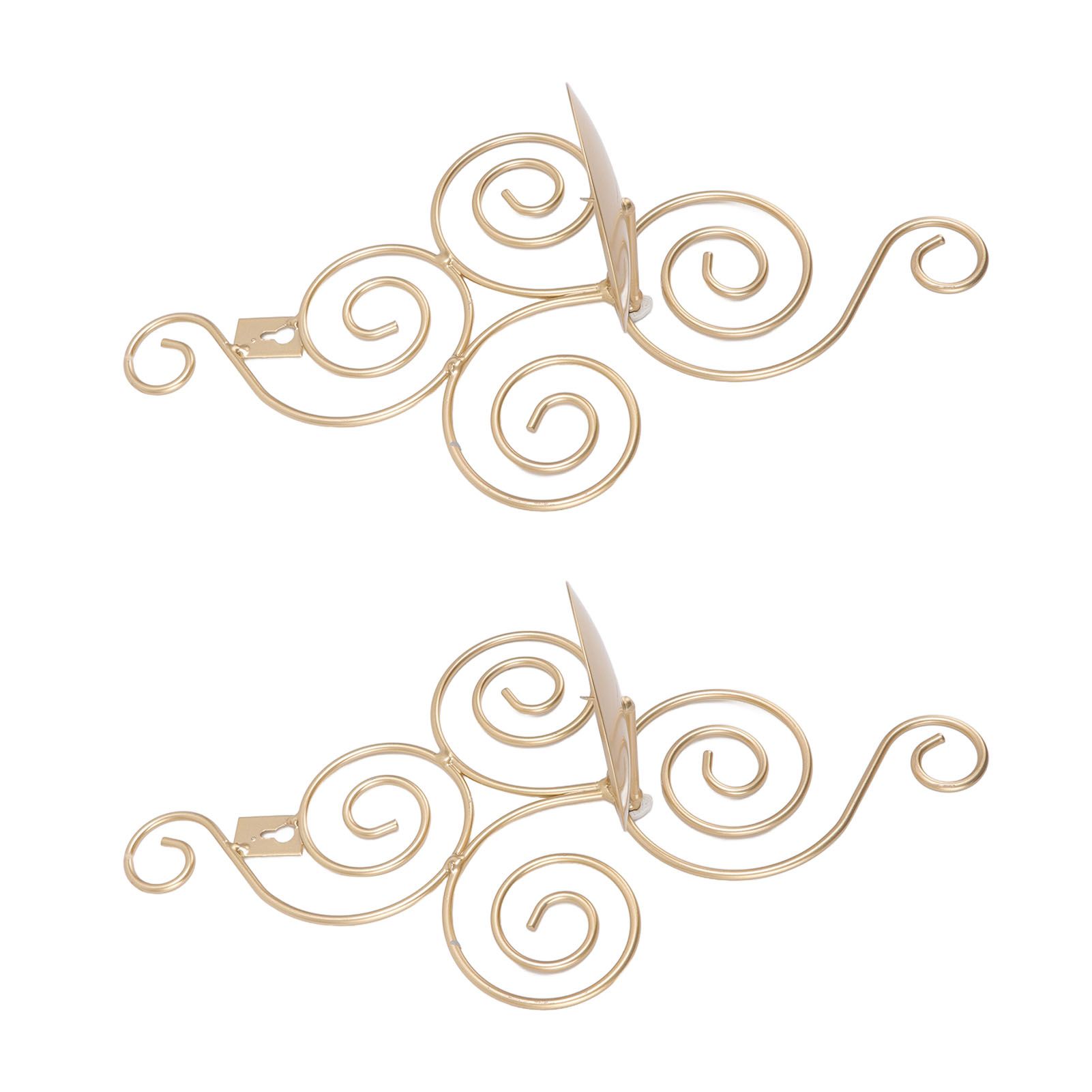 2 Sets Wall Candle Holder Foldable European Style Swirl Wrought Iron Wall view 2