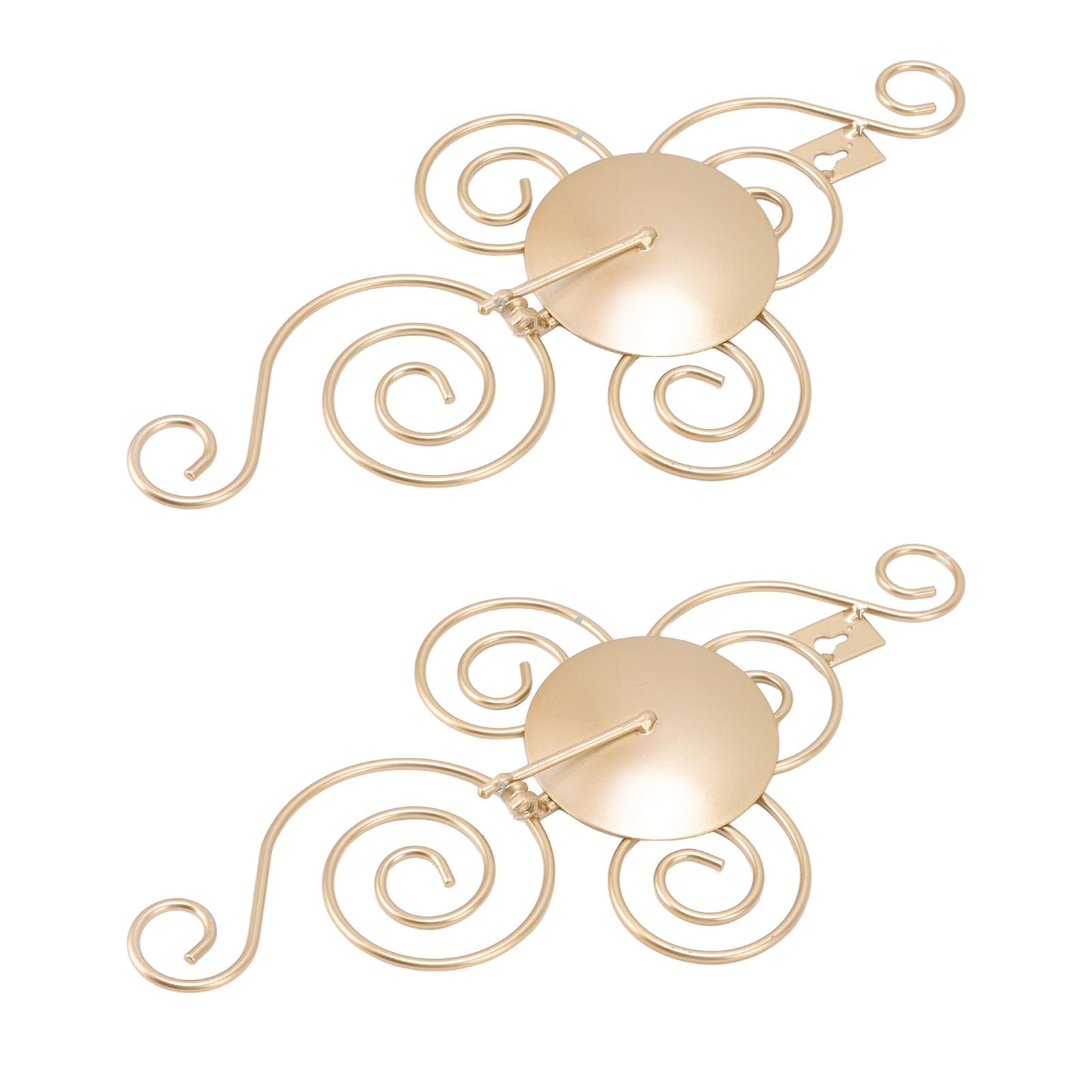 2 Sets Wall Candle Holder Foldable European Style Swirl Wrought Iron Wall view 3
