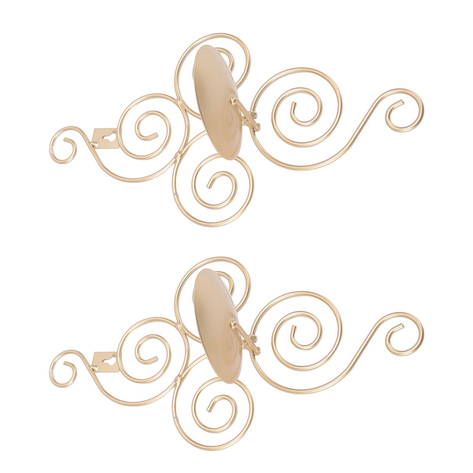 2 Sets Wall Candle Holder Foldable European Style Swirl Wrought Iron Wall view 6