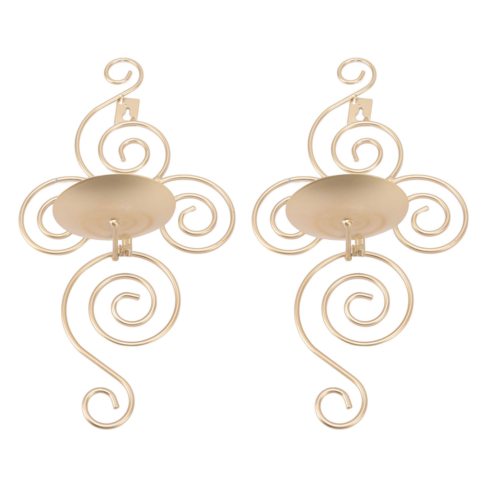 2 Sets Wall Candle Holder Foldable European Style Swirl Wrought Iron Wall view 7