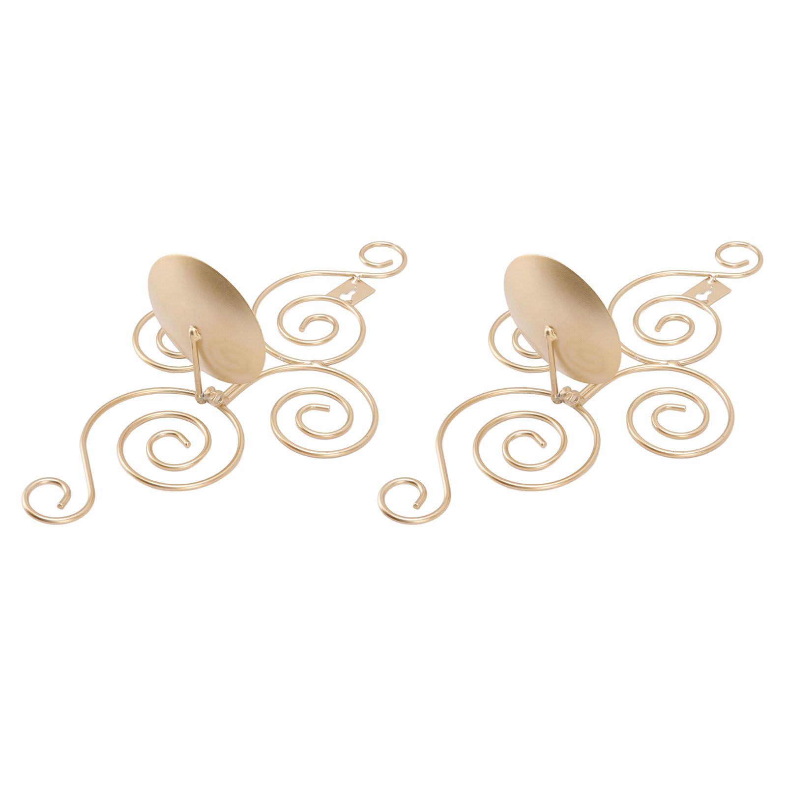 2 Sets Wall Candle Holder Foldable European Style Swirl Wrought Iron Wall view 10