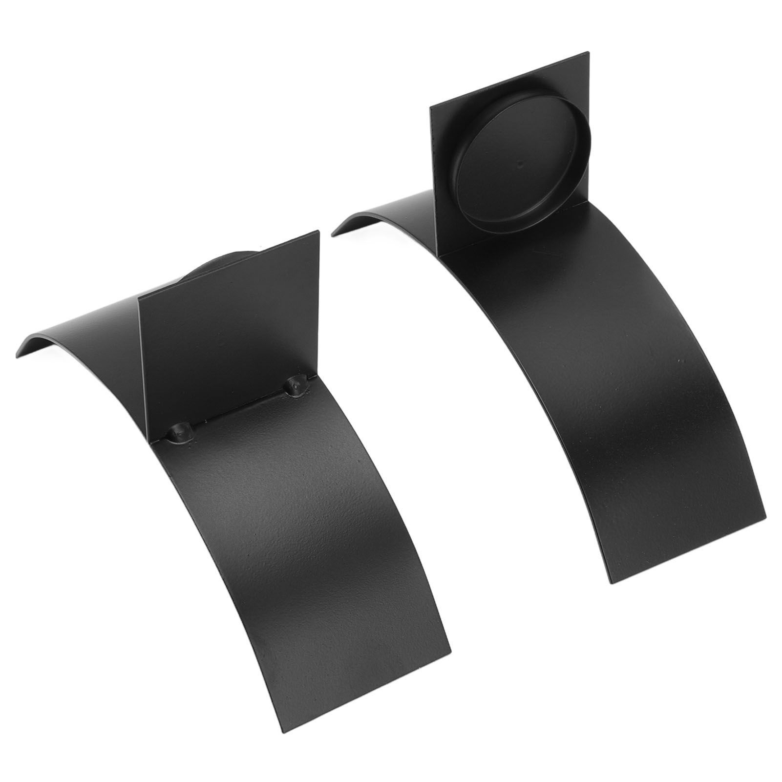 2Set Wall Mounted Candlestick Iron Three Dimensional Arc Design Candle Tray view 8
