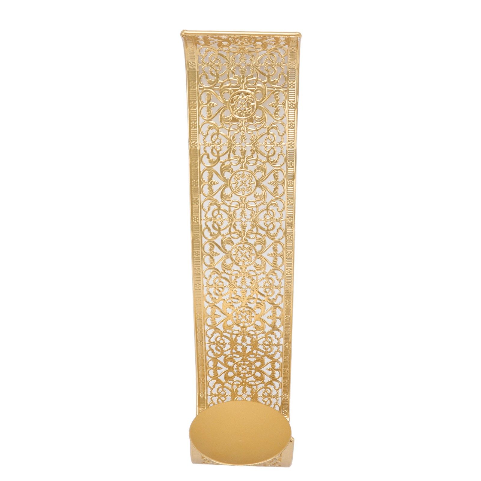 Shelving Solution Wall Sconce Candle Holder Gold Hollow Carved Exquisite view 6