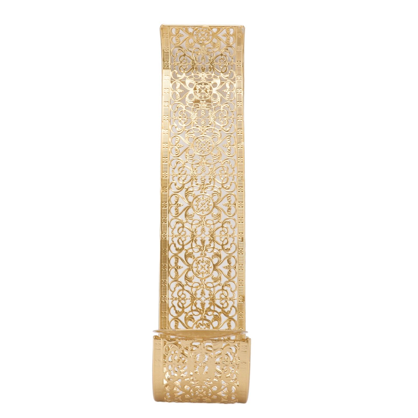 Shelving Solution Wall Sconce Candle Holder Gold Hollow Carved Exquisite view 8