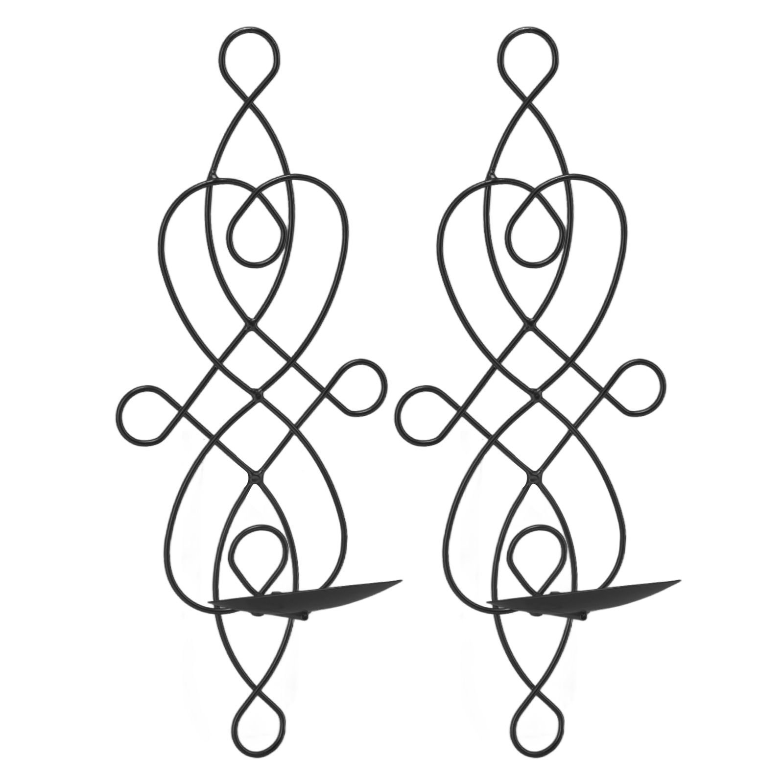 2 Sets Iron Wall Candle Sconce Holder Foldable Deformation Resistance view 4