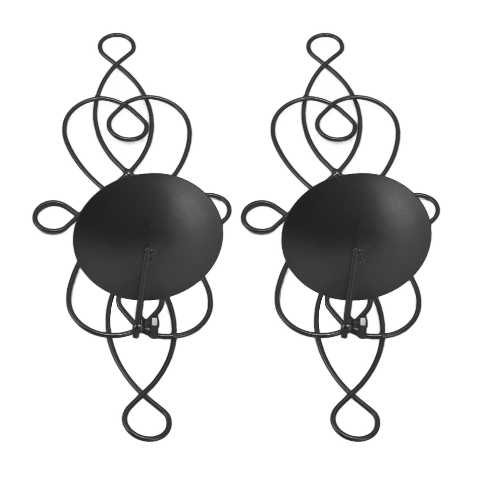 2 Sets Iron Wall Candle Sconce Holder Foldable Deformation Resistance view 8