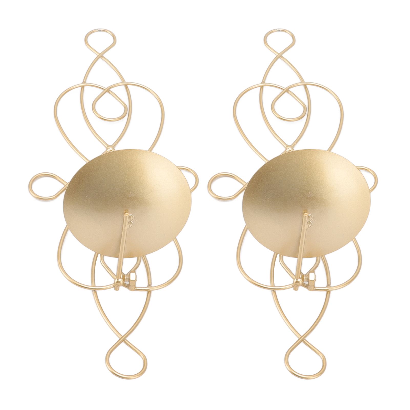 2 Sets Iron Wall Candle Sconce Holder Foldable Deformation Resistance view 8