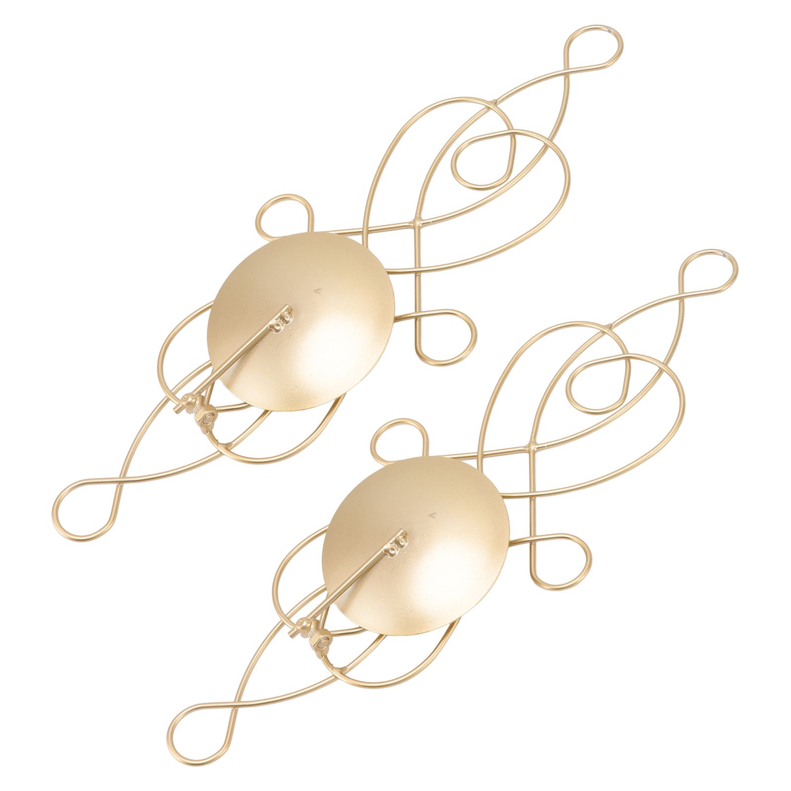 2 Sets Iron Wall Candle Sconce Holder Foldable Deformation Resistance view 10
