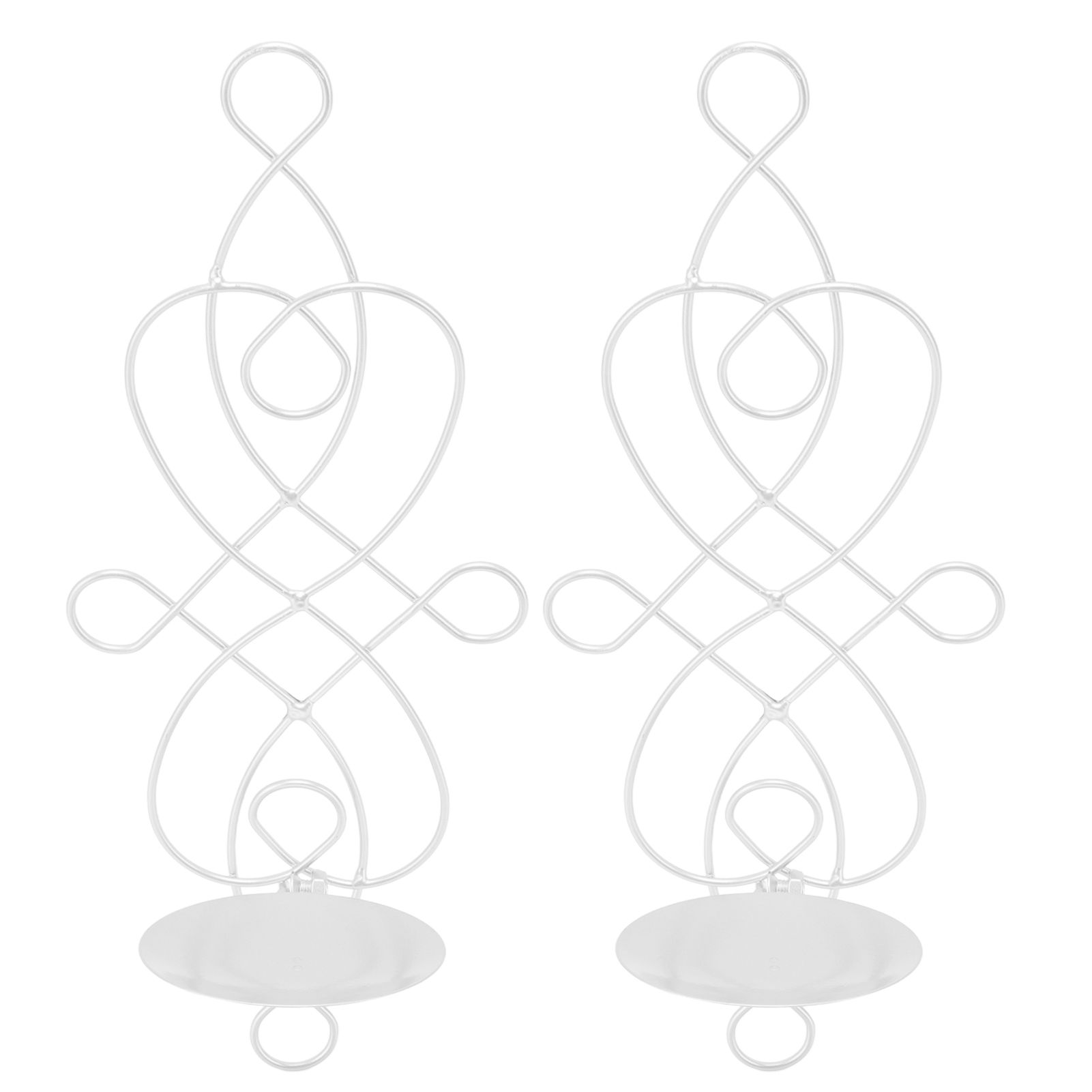2 Sets Iron Wall Candle Sconce Holder Foldable Deformation Resistance view 2