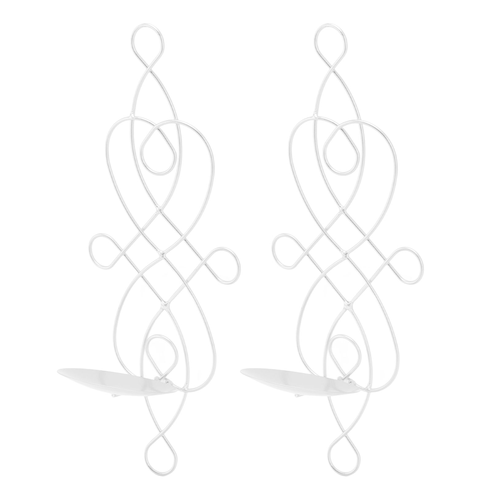 2 Sets Iron Wall Candle Sconce Holder Foldable Deformation Resistance view 3
