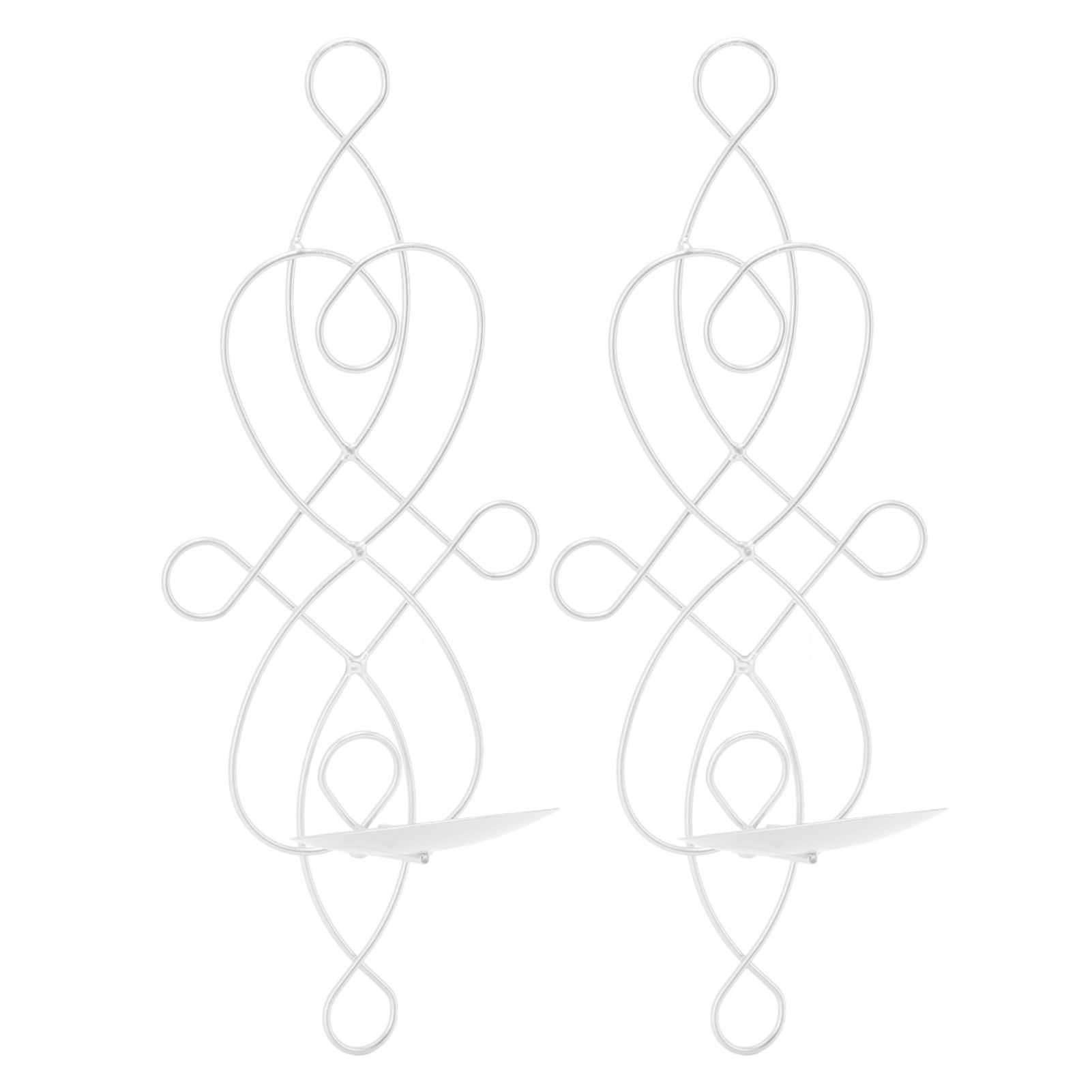 2 Sets Iron Wall Candle Sconce Holder Foldable Deformation Resistance view 4
