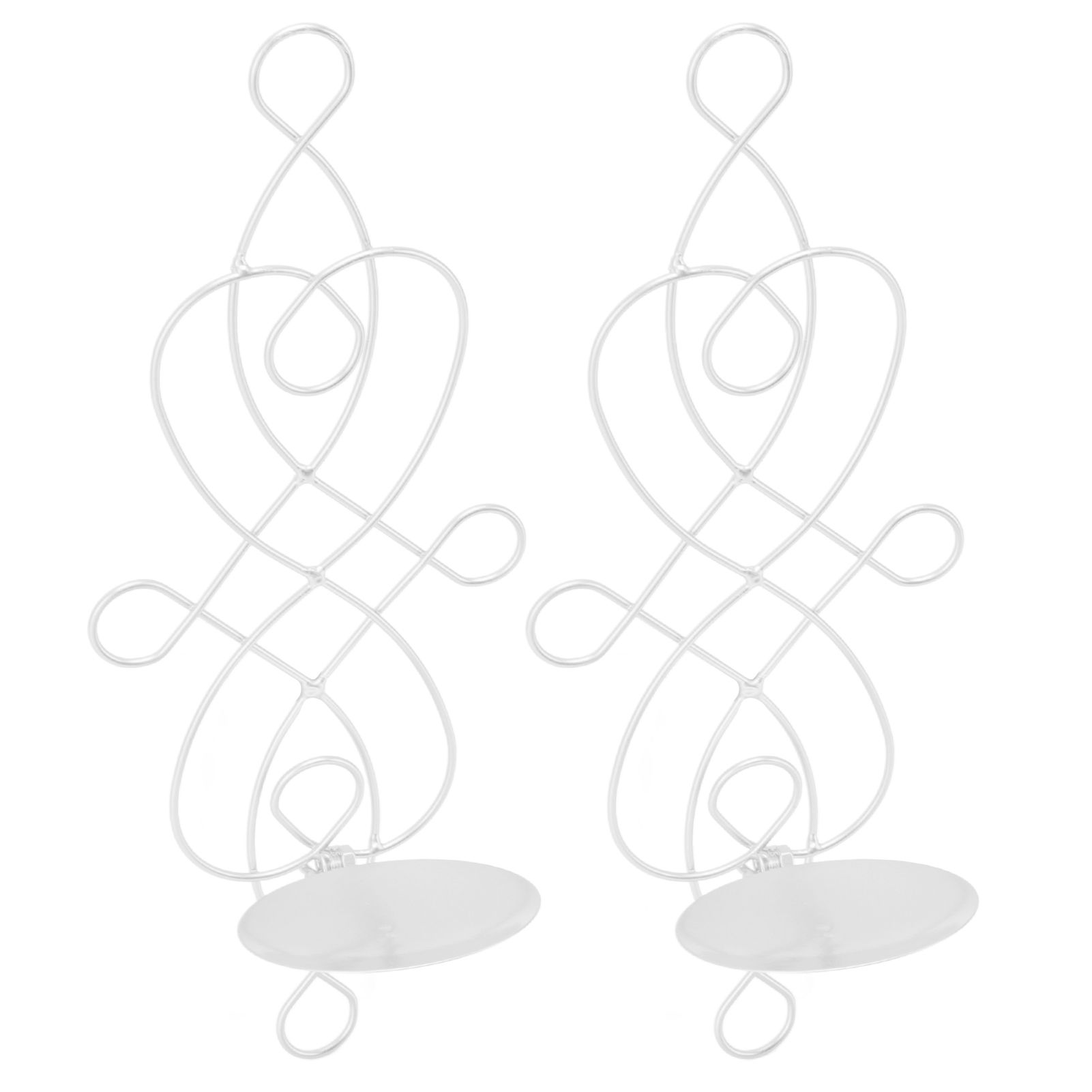 2 Sets Iron Wall Candle Sconce Holder Foldable Deformation Resistance view 5