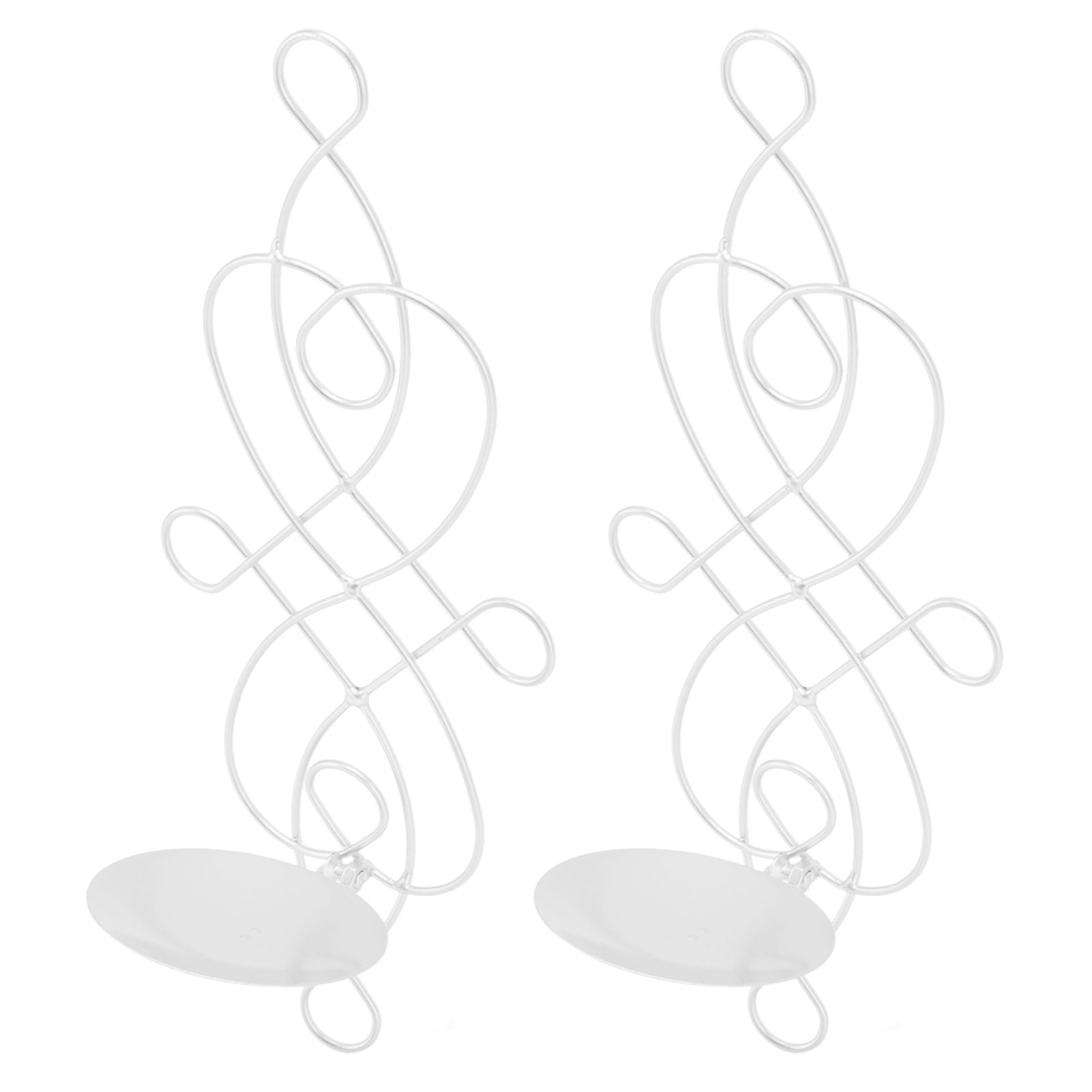 2 Sets Iron Wall Candle Sconce Holder Foldable Deformation Resistance view 6