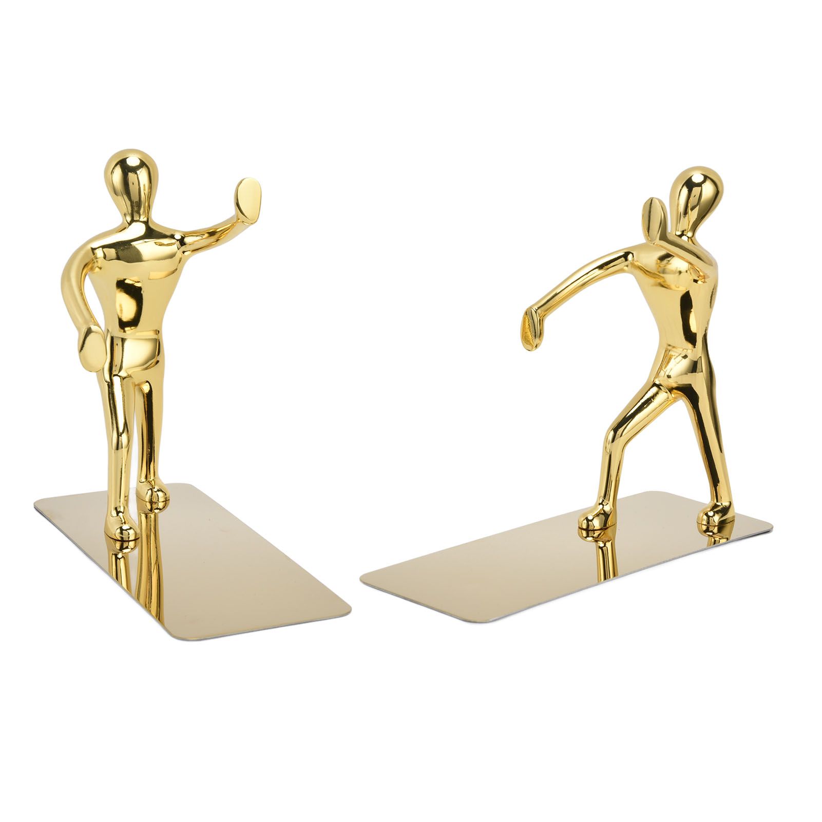 Stainless Steel Man Bookends Prevent Slipping Kung Fu Man Bookends for Home view 2
