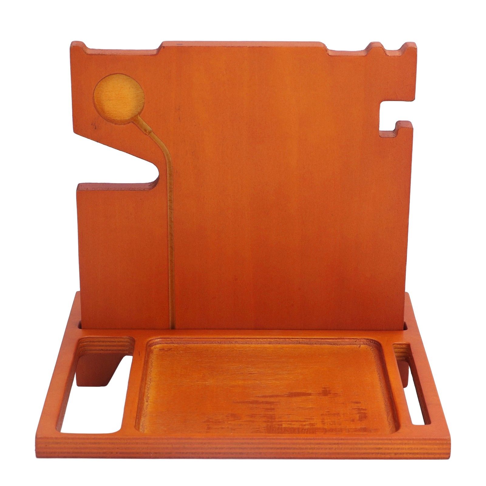 Wood Mobile Phone Base Multifunctional Durable Watch Glasses Key Storage view 14