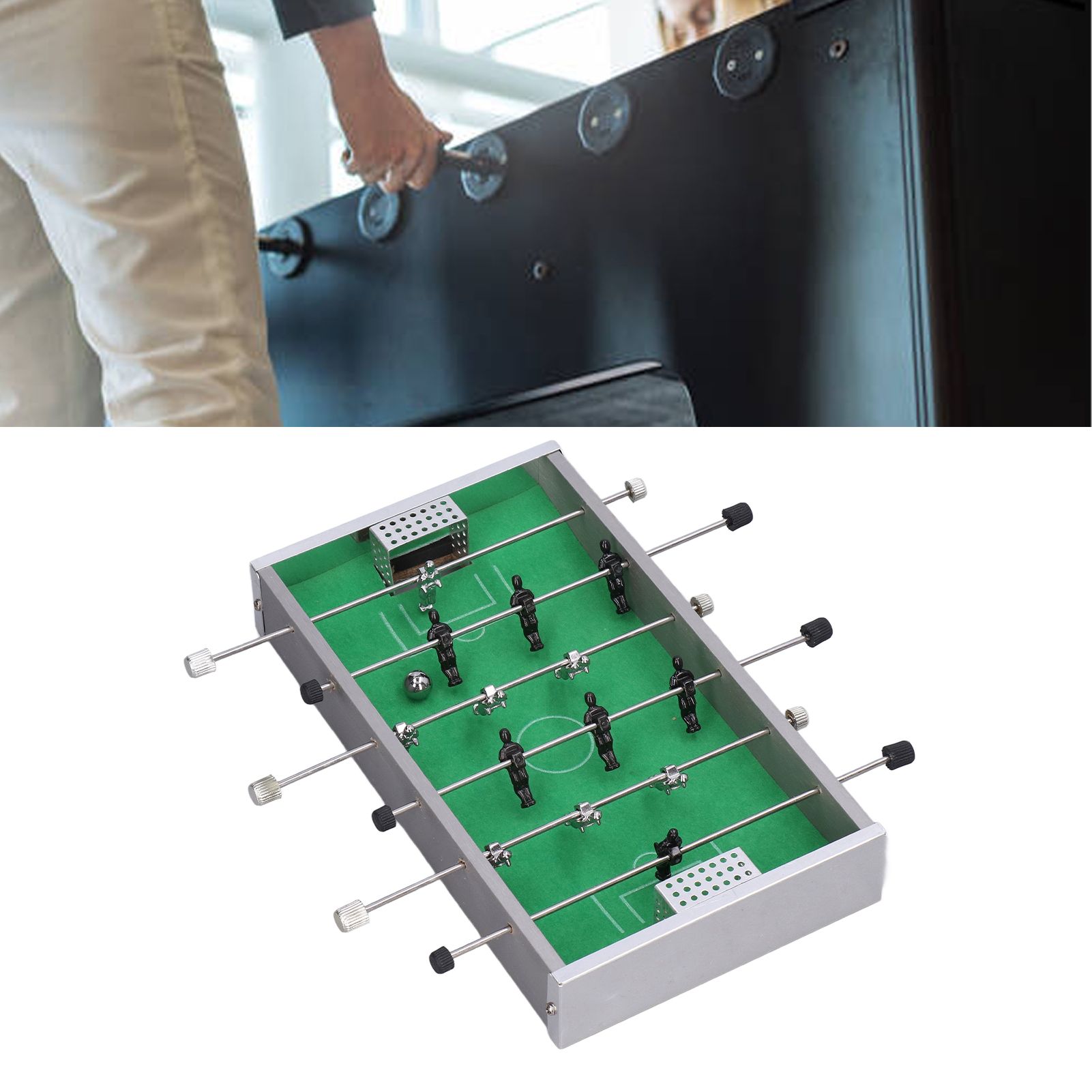 Foosball Table Fine Workmanship Compact Size Aluminum Rod Robust Reliable view 12