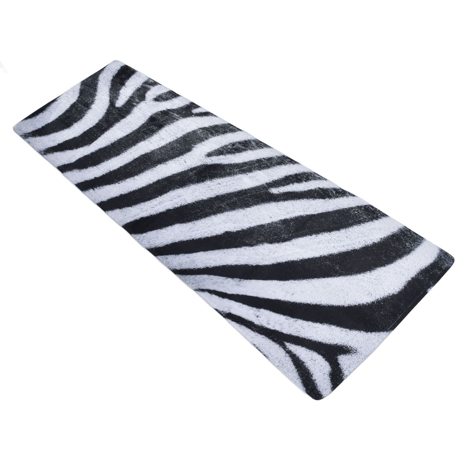 Home Absorbent Carpet Bathroom Kitchen Anti Slip Floor Mats Black and White view 2