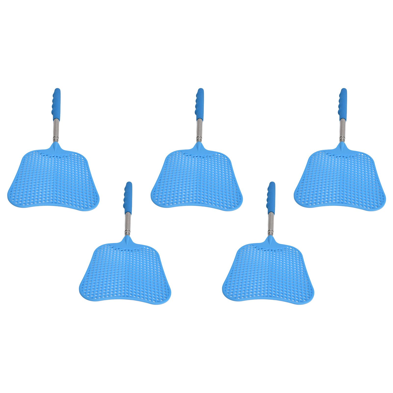 5Pcs Fly Swatter Blue Lightweight Flexible Convenient Thickened Fly Racket view 2