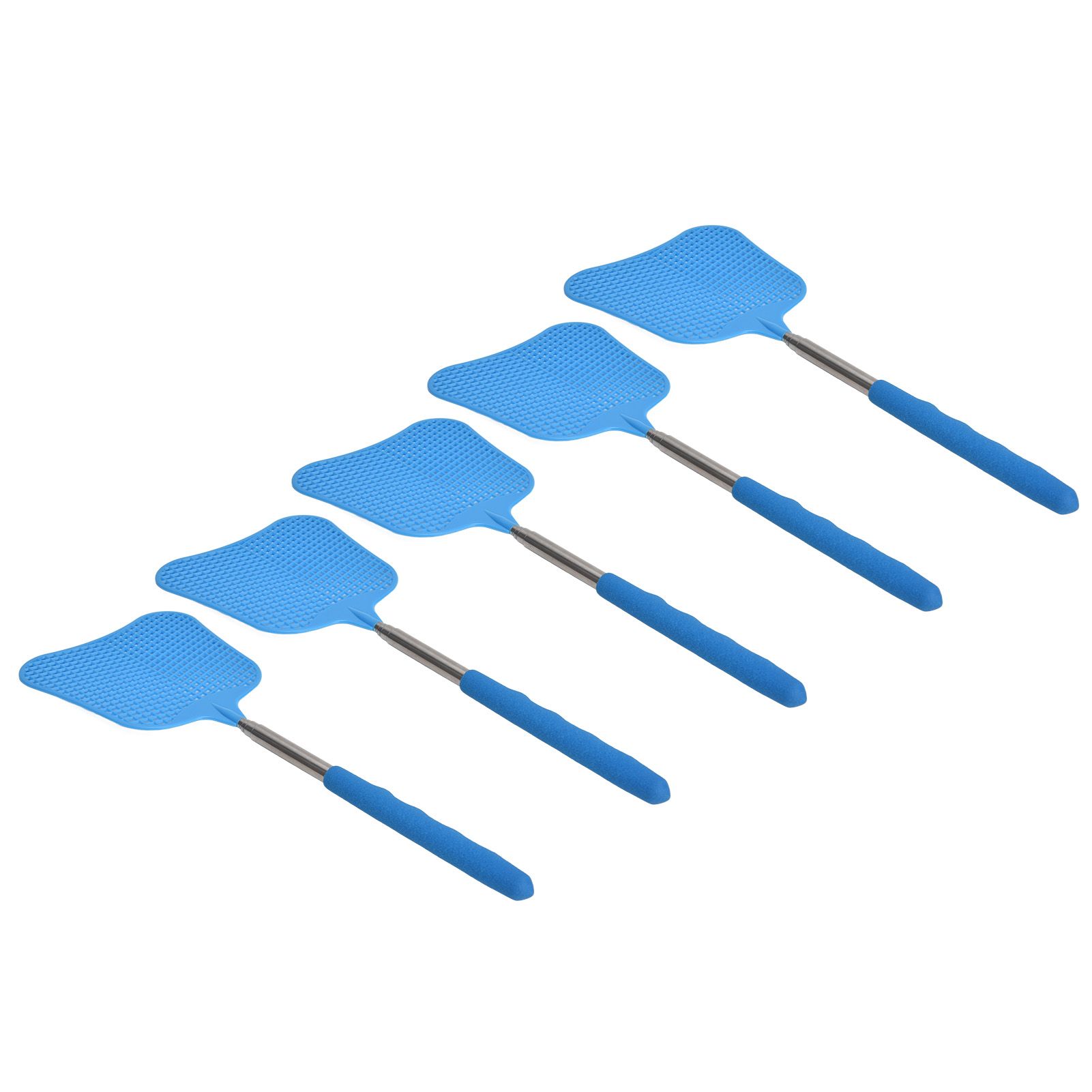 5Pcs Fly Swatter Blue Lightweight Flexible Convenient Thickened Fly Racket view 6