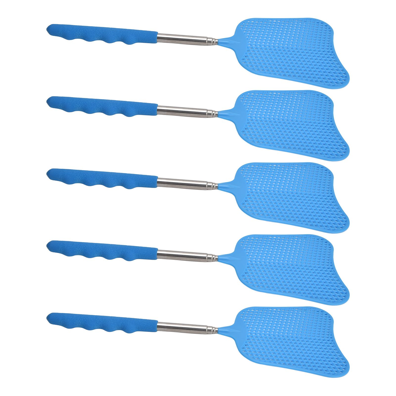 5Pcs Fly Swatter Blue Lightweight Flexible Convenient Thickened Fly Racket view 7