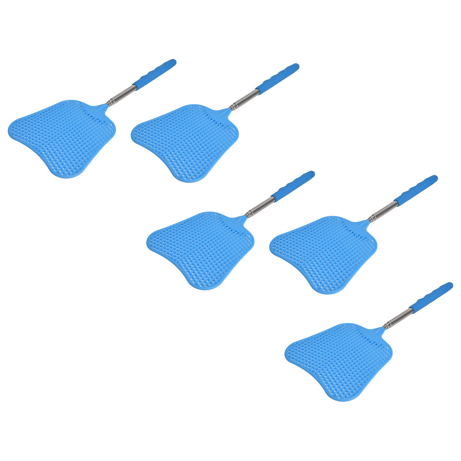 5Pcs Fly Swatter Blue Lightweight Flexible Convenient Thickened Fly Racket view 9